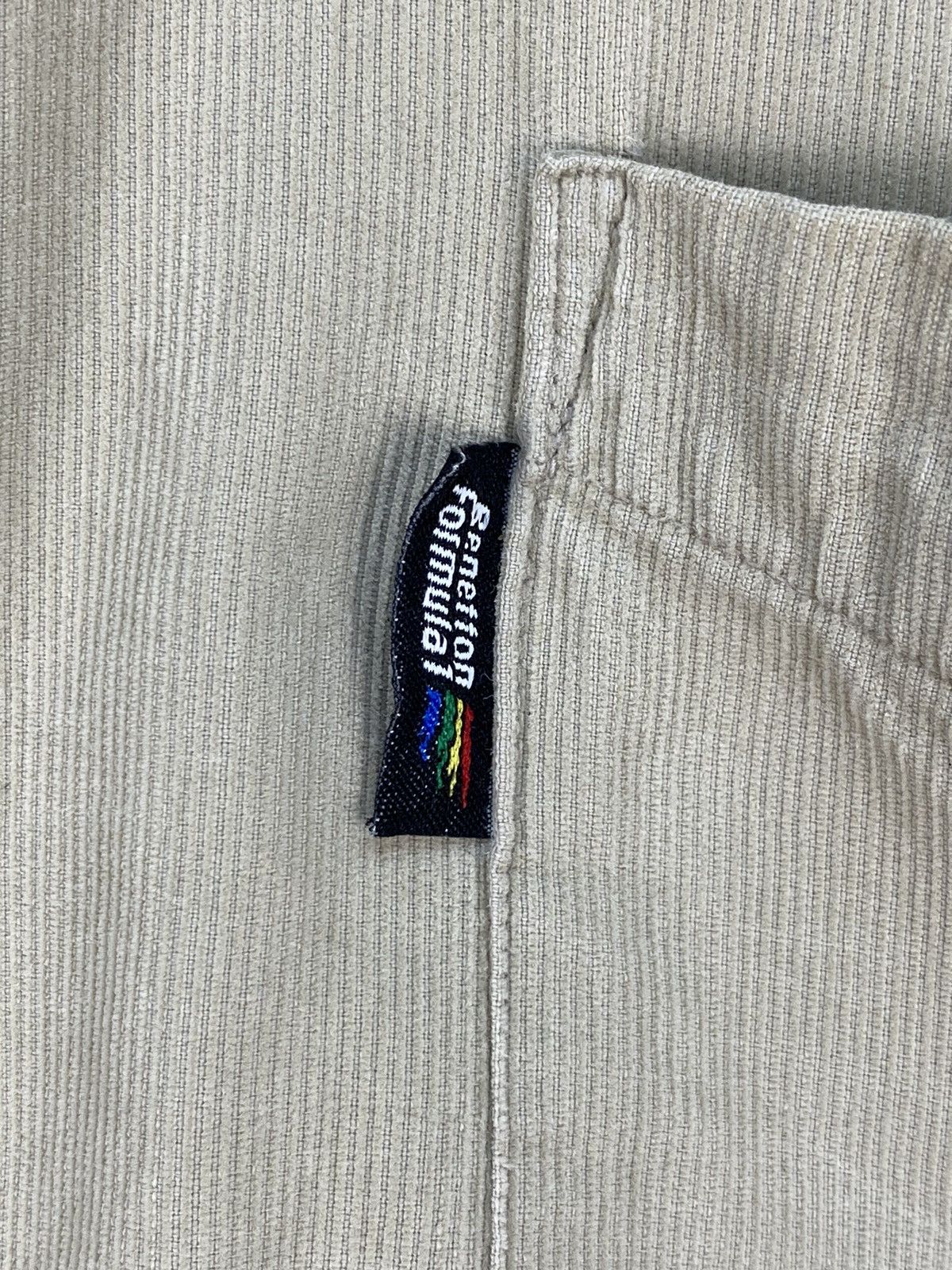 Benetton Vintage Benetton Formula 1 Corduroy Button Ups Shirt Size US L / EU 52-54 / 3 - 4 Thumbnail