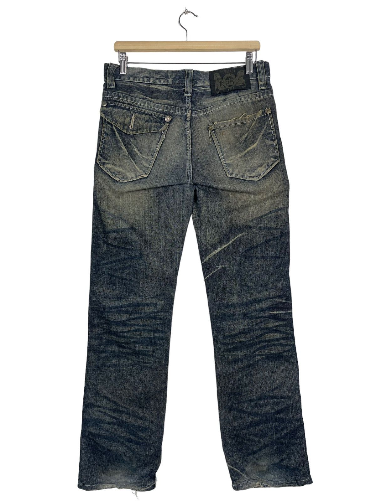 Japanese Brand × Tornado Mart JAPANASE LOWBOX DISTRESSED FLARE JEANS Size US 32 / EU 48 - 12 Thumbnail