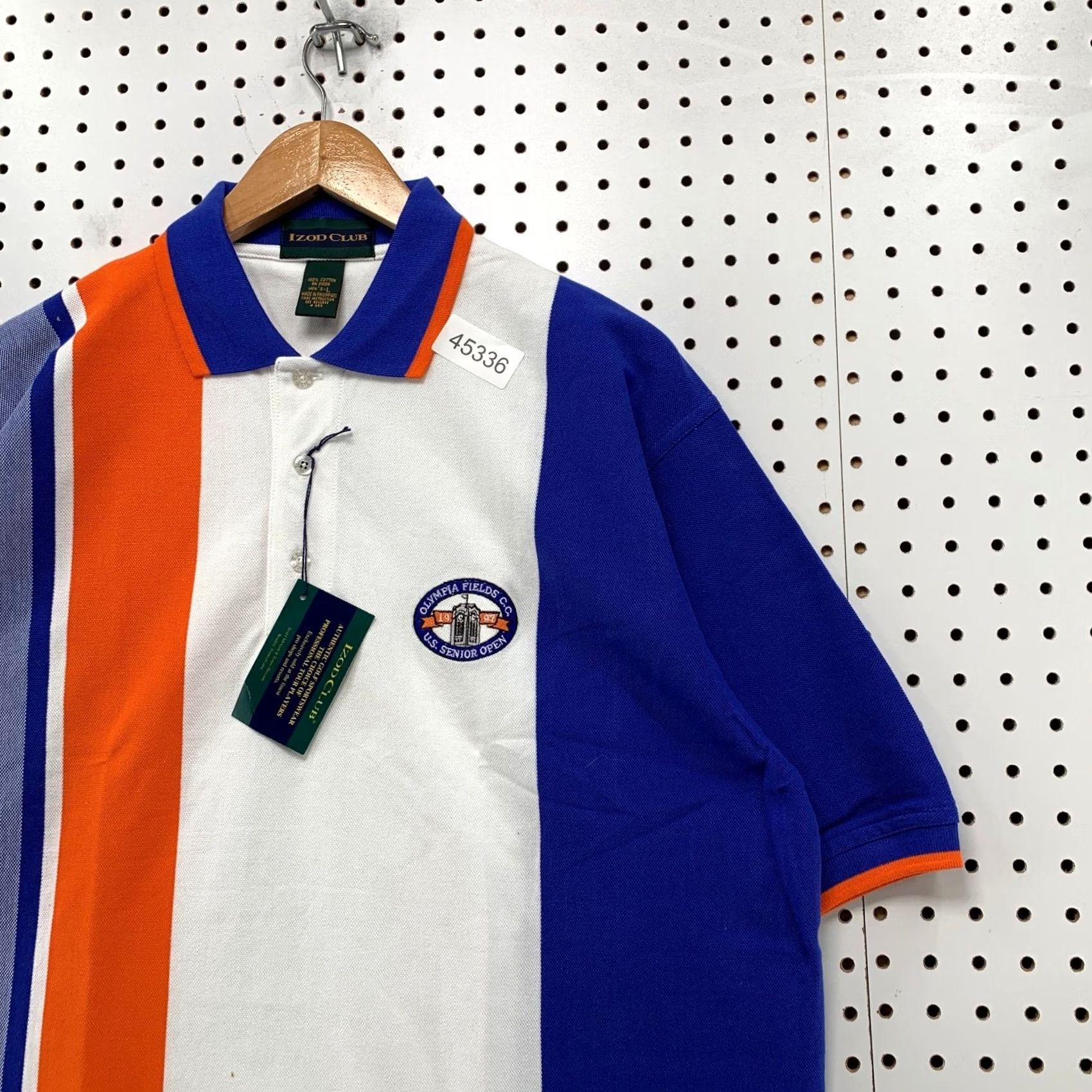 Izod Izod Polo Shirt Men Large Multicolor Stripe Olympia Fields Senior Open Sports 90s Golf Shirt Mens Size US L / EU 52-54 / 3 - 4 Thumbnail
