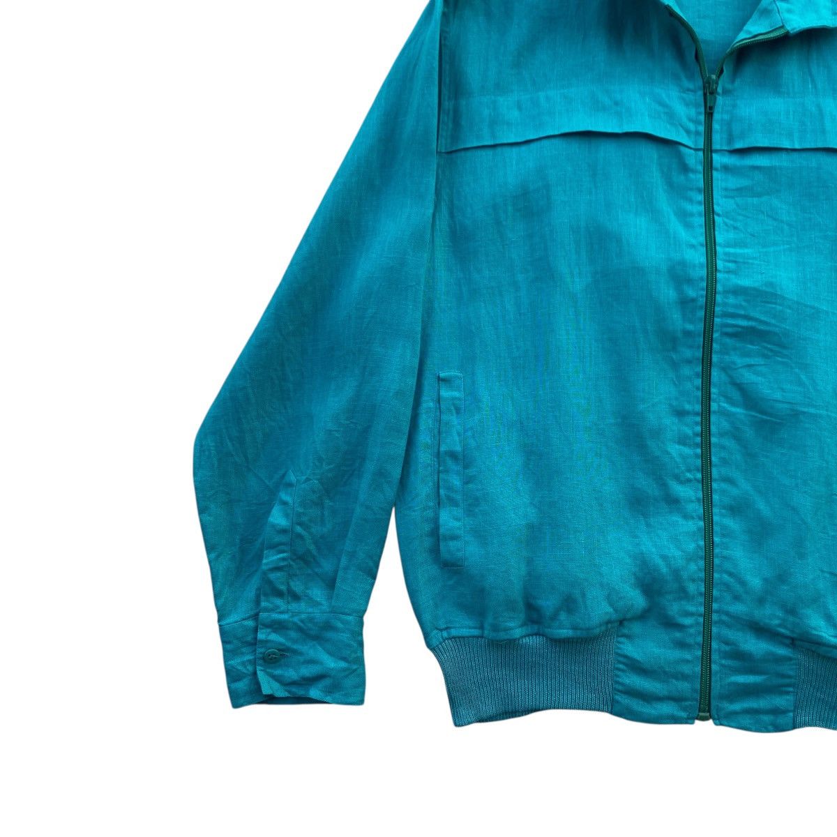 Lanvin ‼️LAST DROP‼️Lanvin Paris Linen Zip Jacket Teal Green Vintage Size US M / EU 48-50 / 2 - 6 Thumbnail