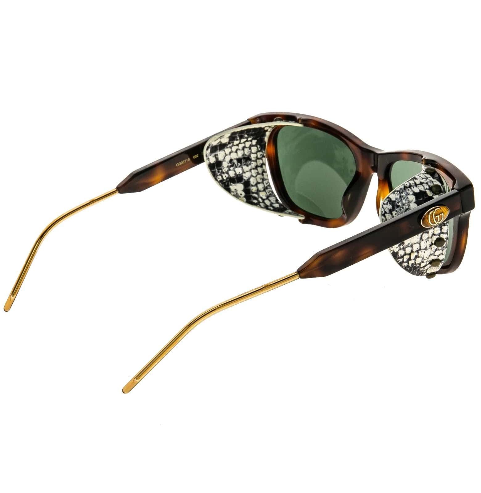 Gucci GUCCI GG0671S Guilloché 0671 Brown Blinker Sunglasses 002 Size ONE SIZE - 11 Thumbnail