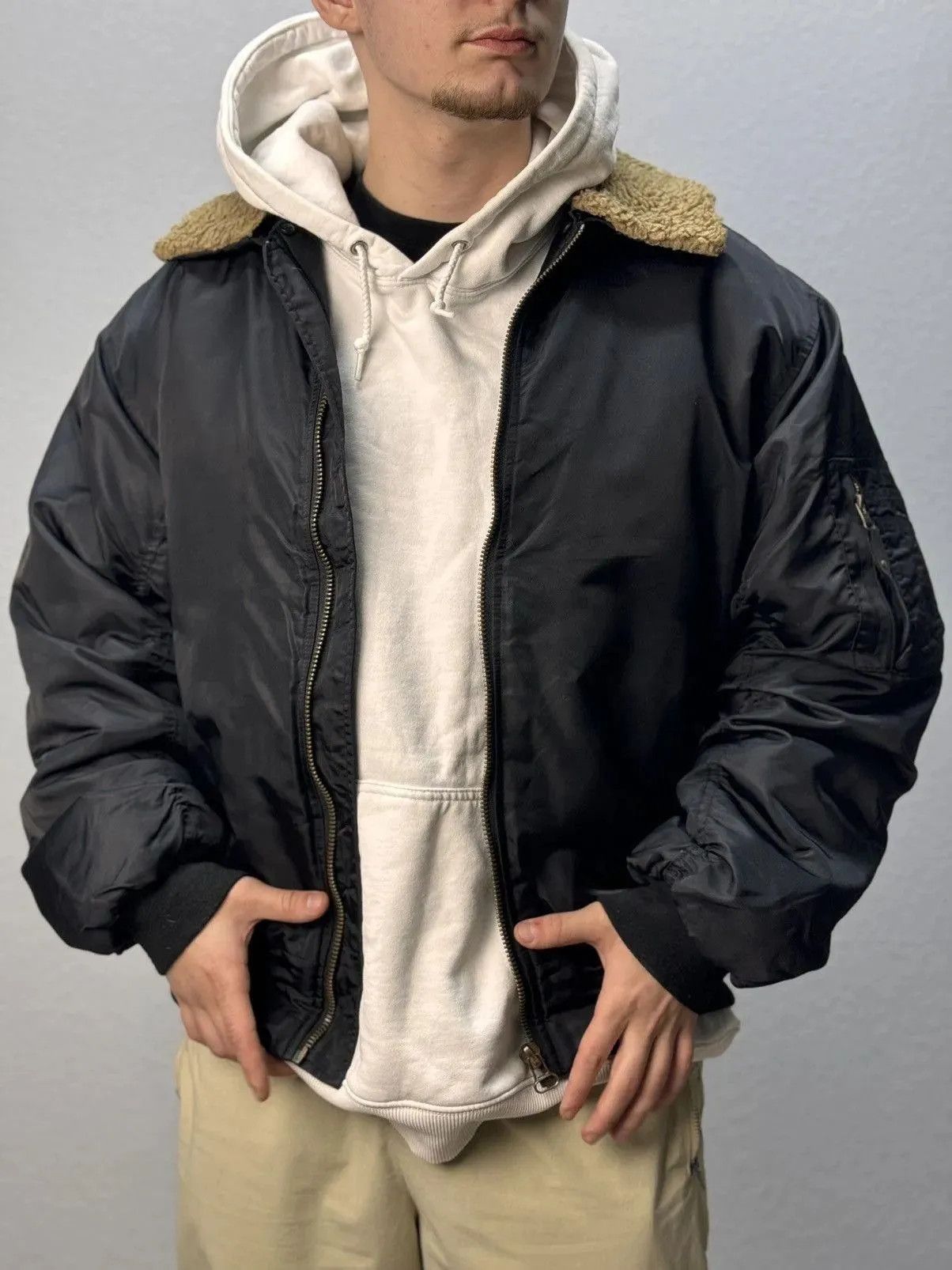 Schott Japanese Avant-Garde Black Bomber Jacket Size US XL / EU 56 / 4 - 3 Thumbnail