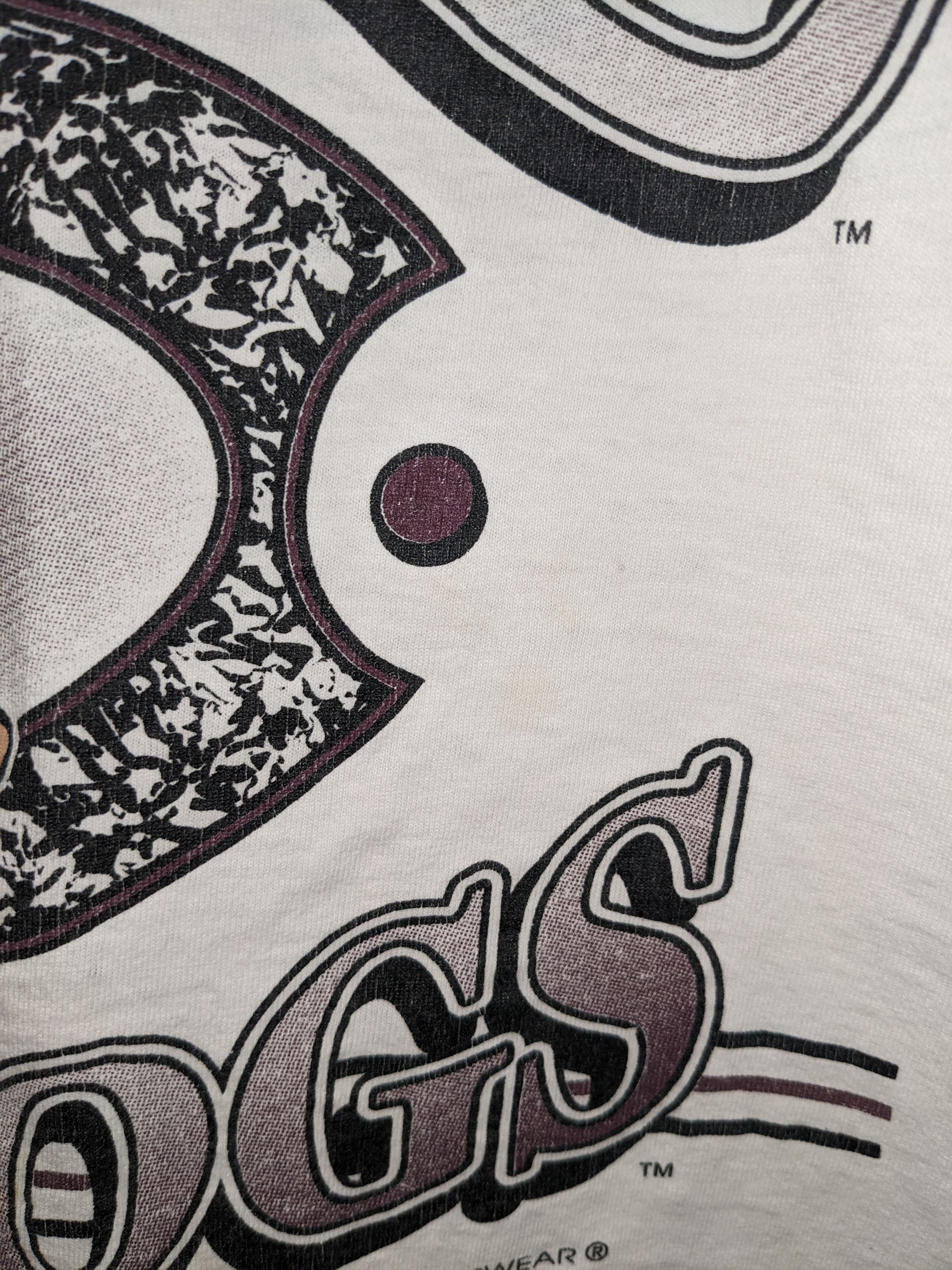 Vintage Vintage 90s Mississippi State University Bulldogs T-Shirt Size US XL / EU 56 / 4 - 13 Thumbnail