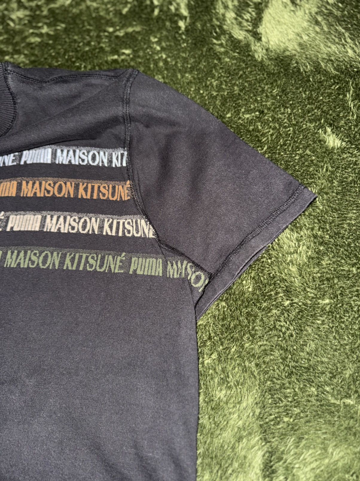 Maison Kitsune [XL] Puma x Maison Kitsuné Jacquard Logo T-Shirt Black Size US XL / EU 56 / 4 - 4 Thumbnail
