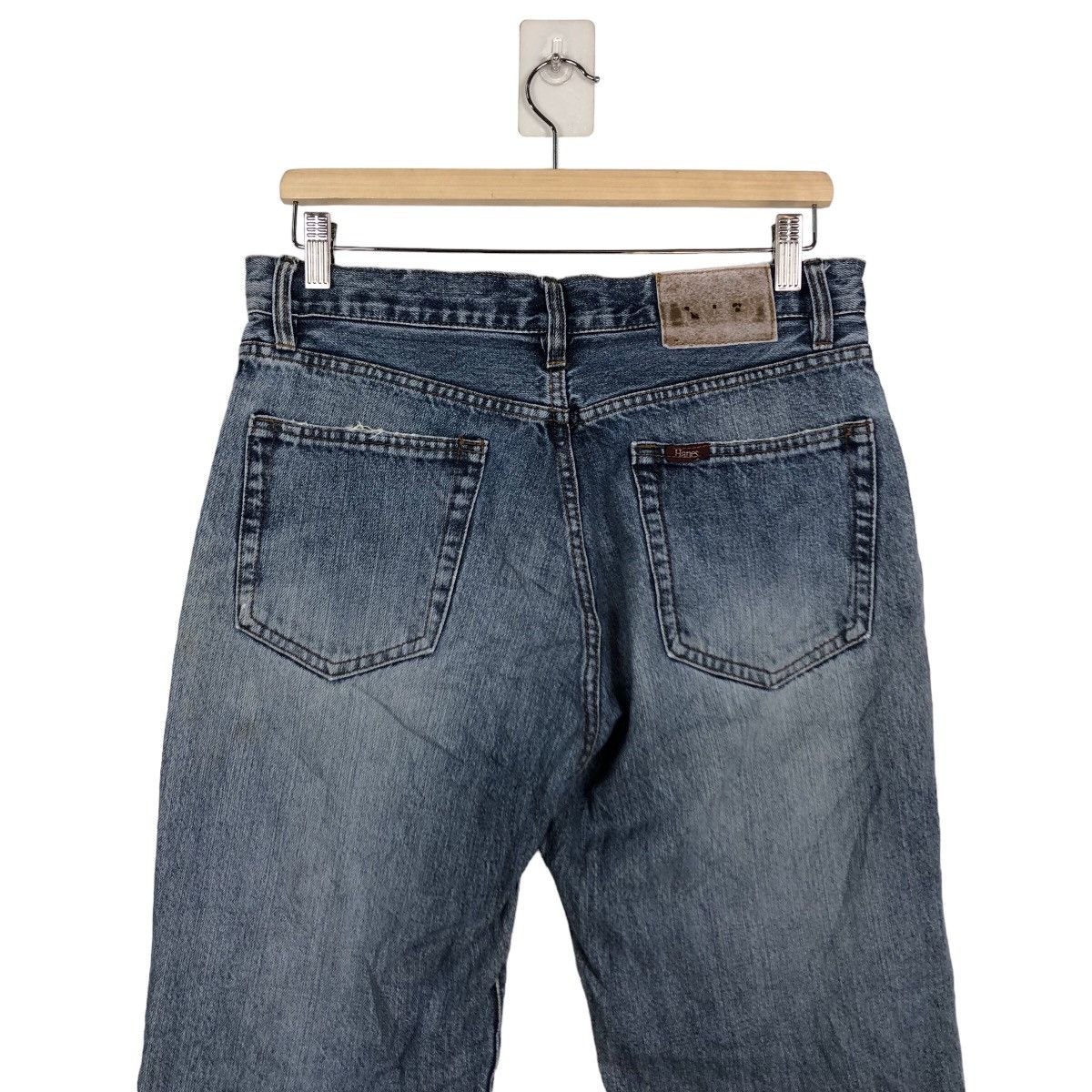Japanese Brand 🔥90’s VINTAGE HANES DISTRESSED DENIM JEANS LOOSE CUT Size US 29 - 8 Thumbnail