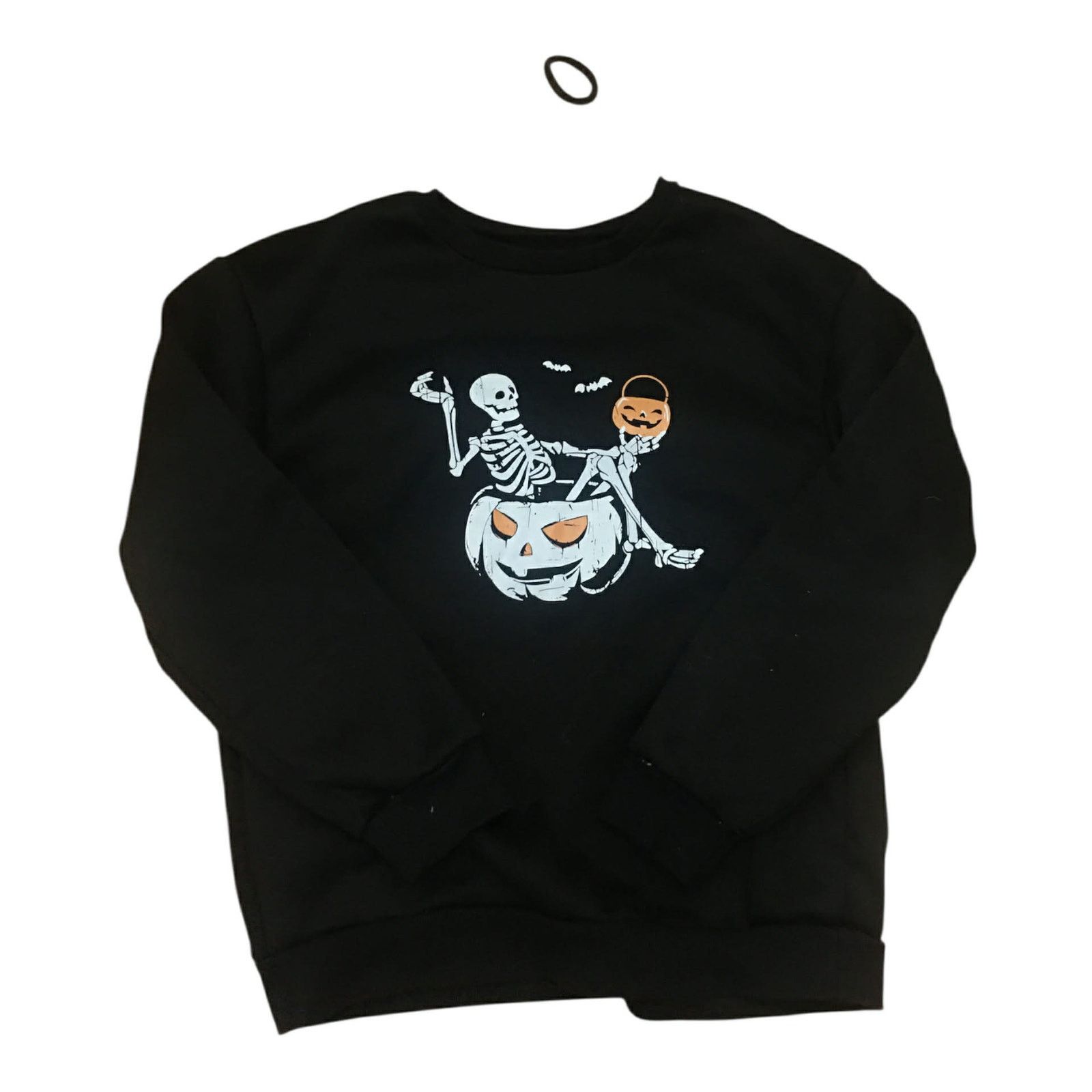 Other Halloween Skeleton Pumpkin Sweatshirt BlackCrewneck Pullover Size S / US 4 / IT 40 - 1 Thumbnail