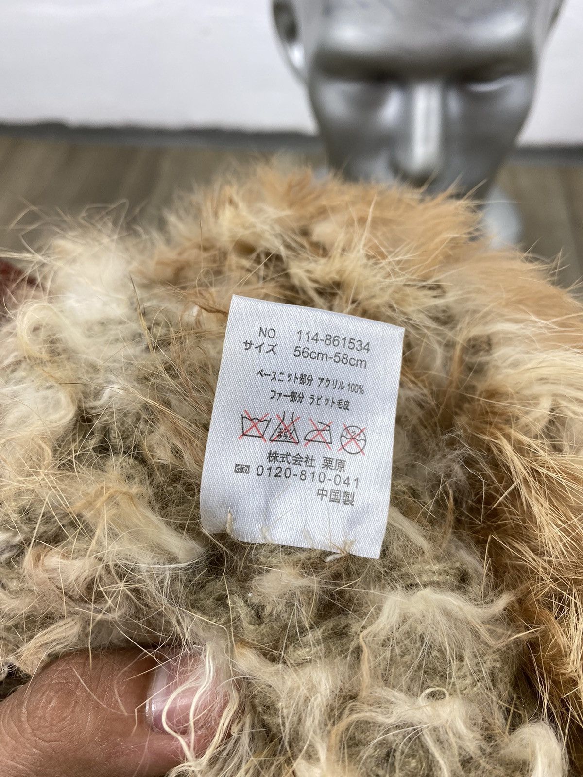 Japanese Brand Unknown Japanese Fur Beanie Hats Size ONE SIZE - 8 Thumbnail