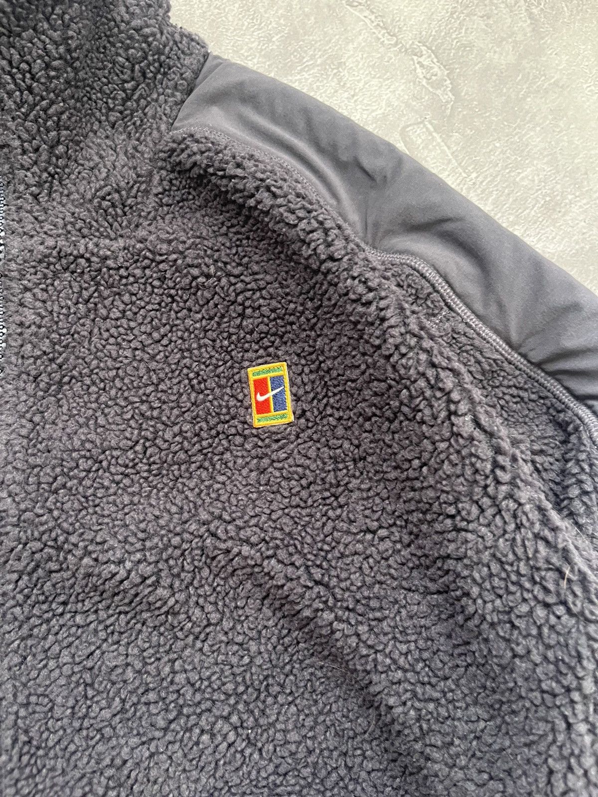 Nike Vintage Nike Court Fleece Jacket Deep Pile Logo Embroidered Size US S / EU 44-46 / 1 - 6 Thumbnail