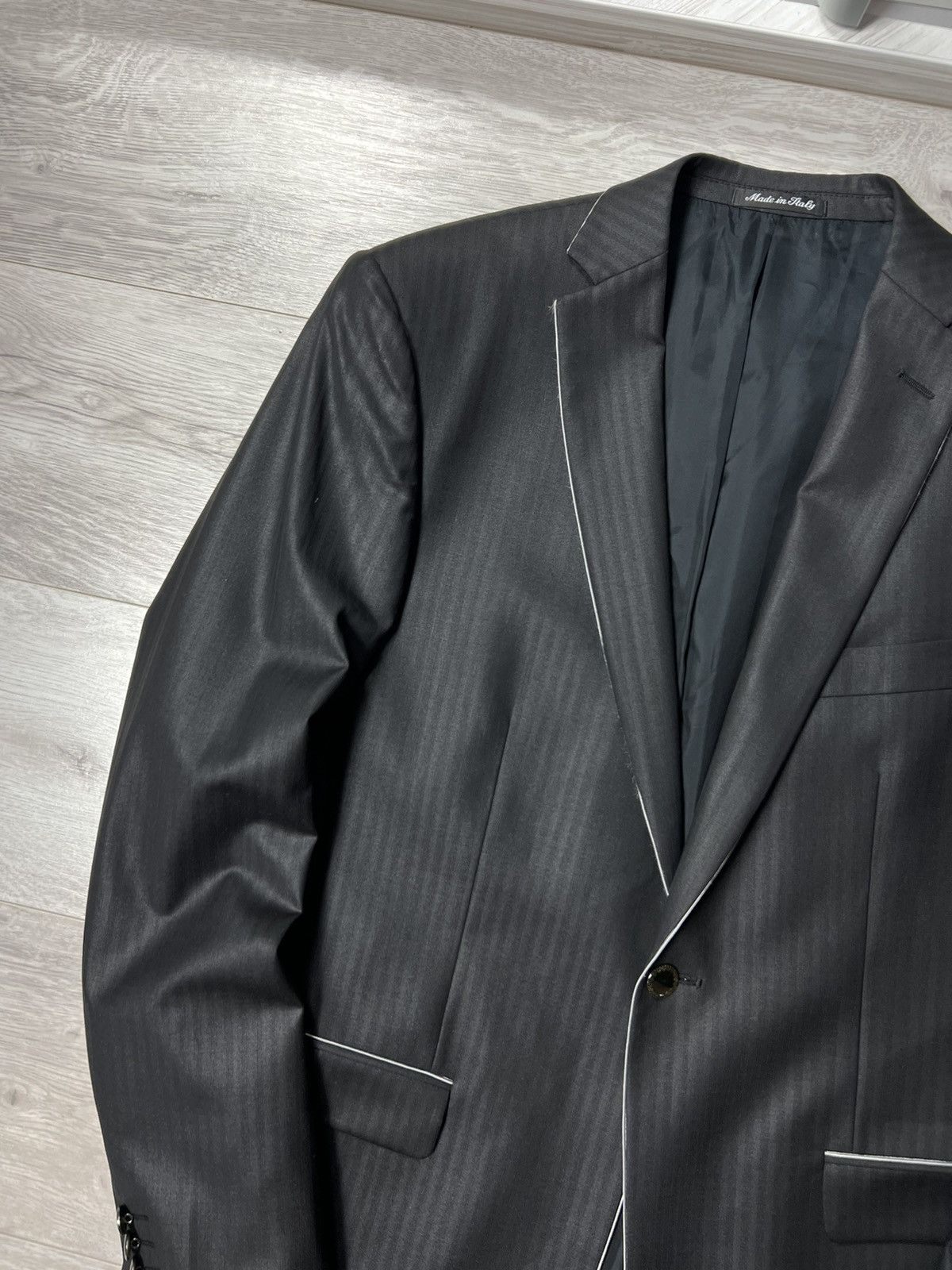 Pal Zileri 2 Pieces PAL ZILERI CERIMONIA Striped Suit One Button Sz 50R Size 40R - 4 Thumbnail