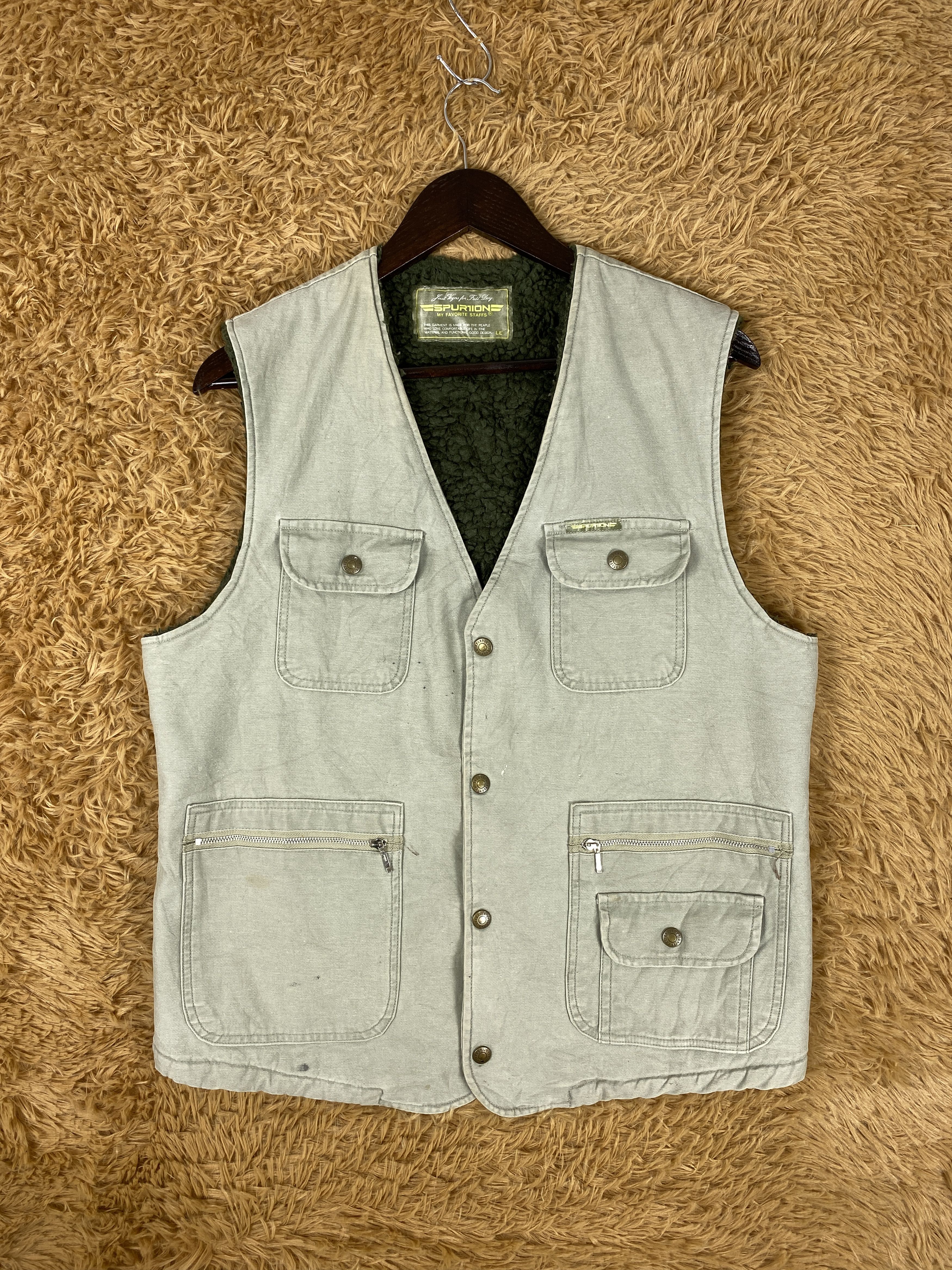 Japanese Brand Vintage Spurtion Sherpa Lining Vest Size US S / EU 44-46 / 1 - 1 Thumbnail