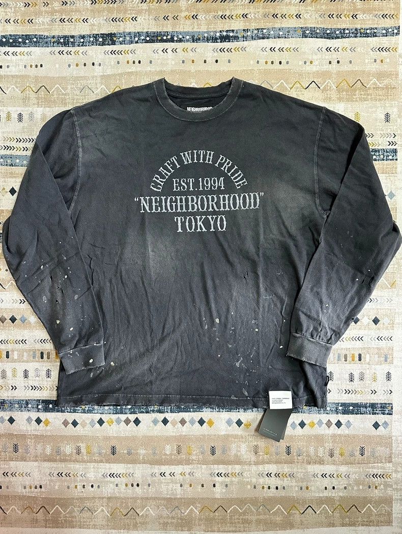 Neighborhood NEIGHBORHOOD DAMAGE CNK Long Sleeve T-shirt - dmc Size US L / EU 52-54 / 3 - 1 Thumbnail