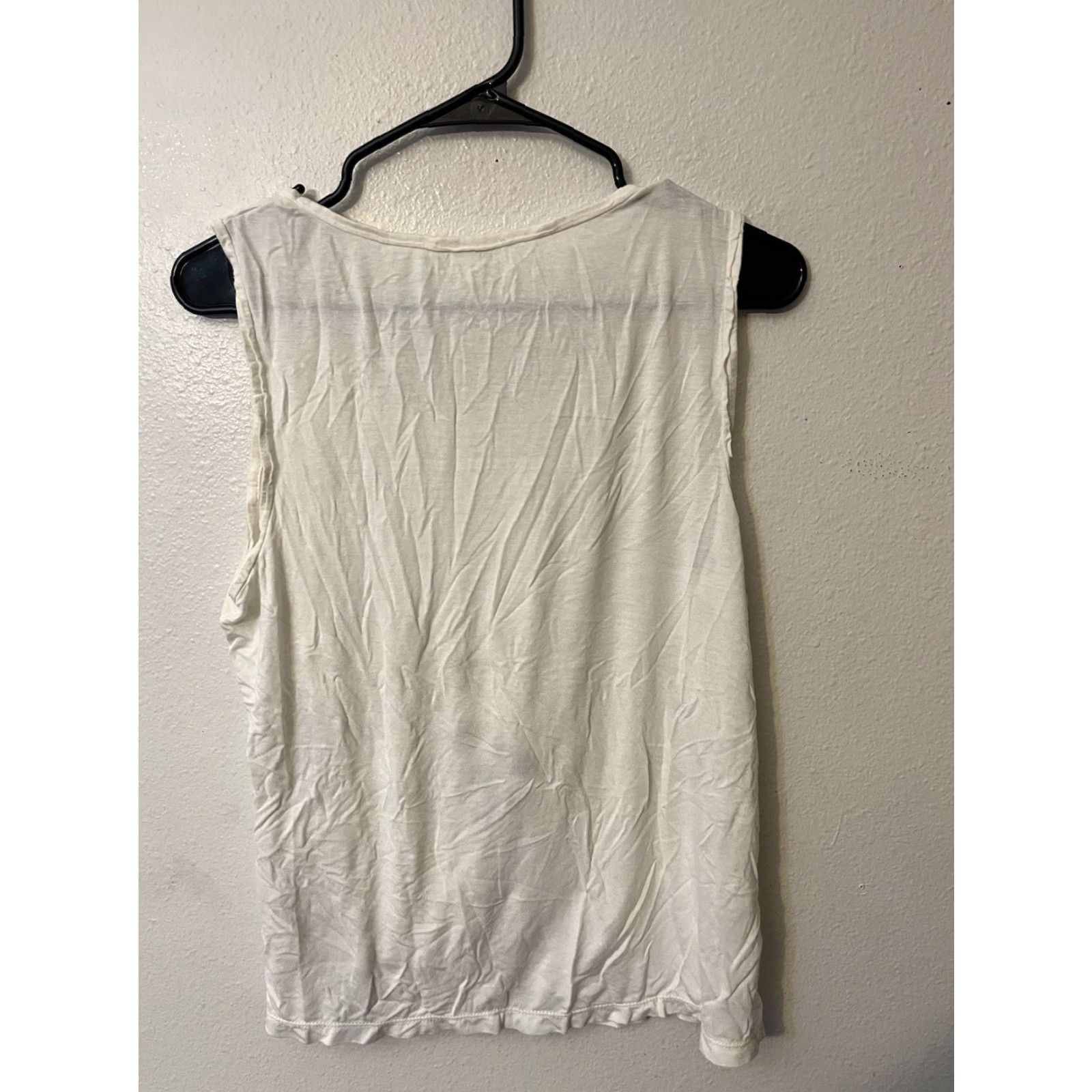 Vintage VINTAGE Max Studio Women Tank Top Small White Solid Sleeveless 90s Casual Size S / US 4 / IT 40 - 2 Thumbnail