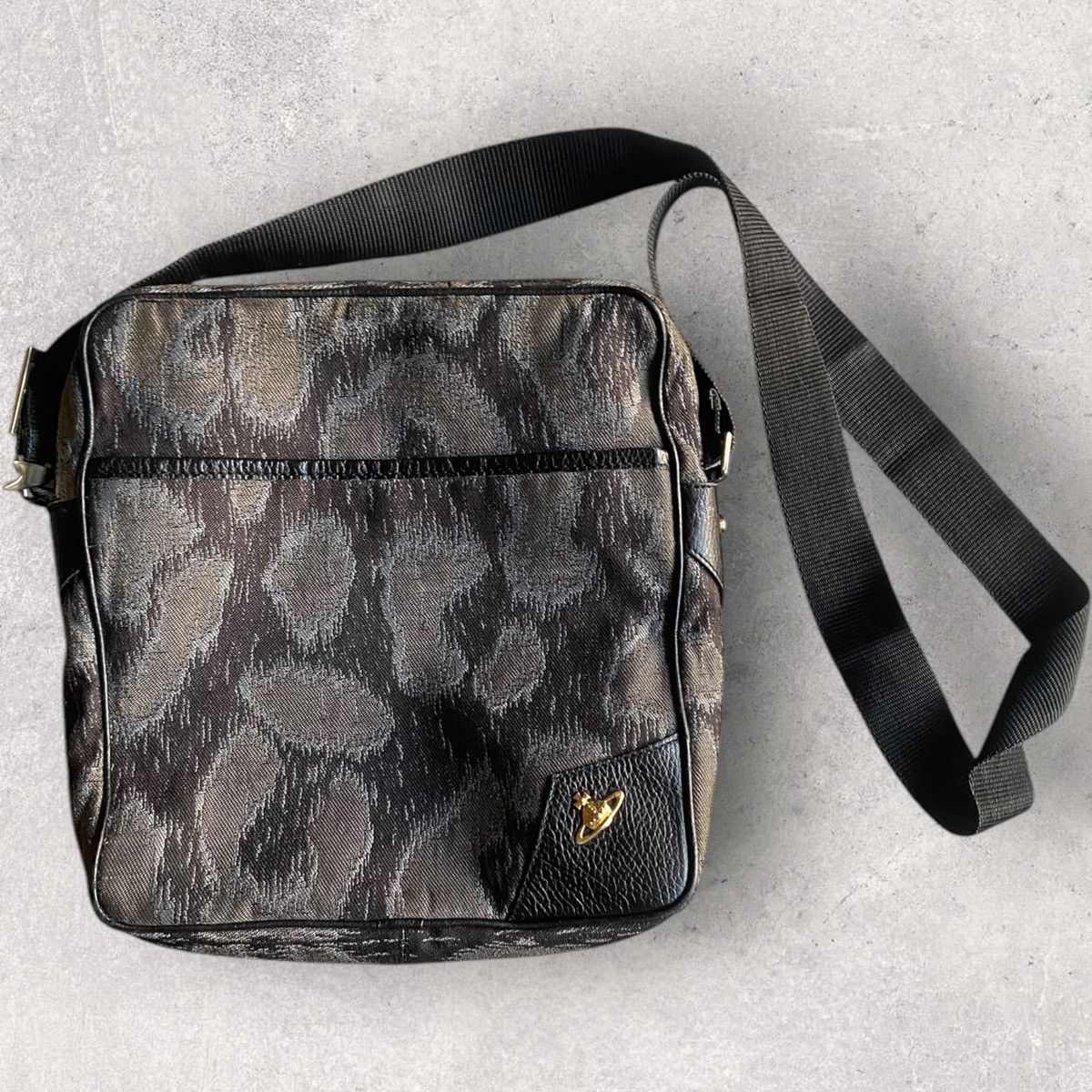 Vivienne Westwood Black Jacquard Leopard Cross body Bag Size ONE SIZE - 1 Thumbnail