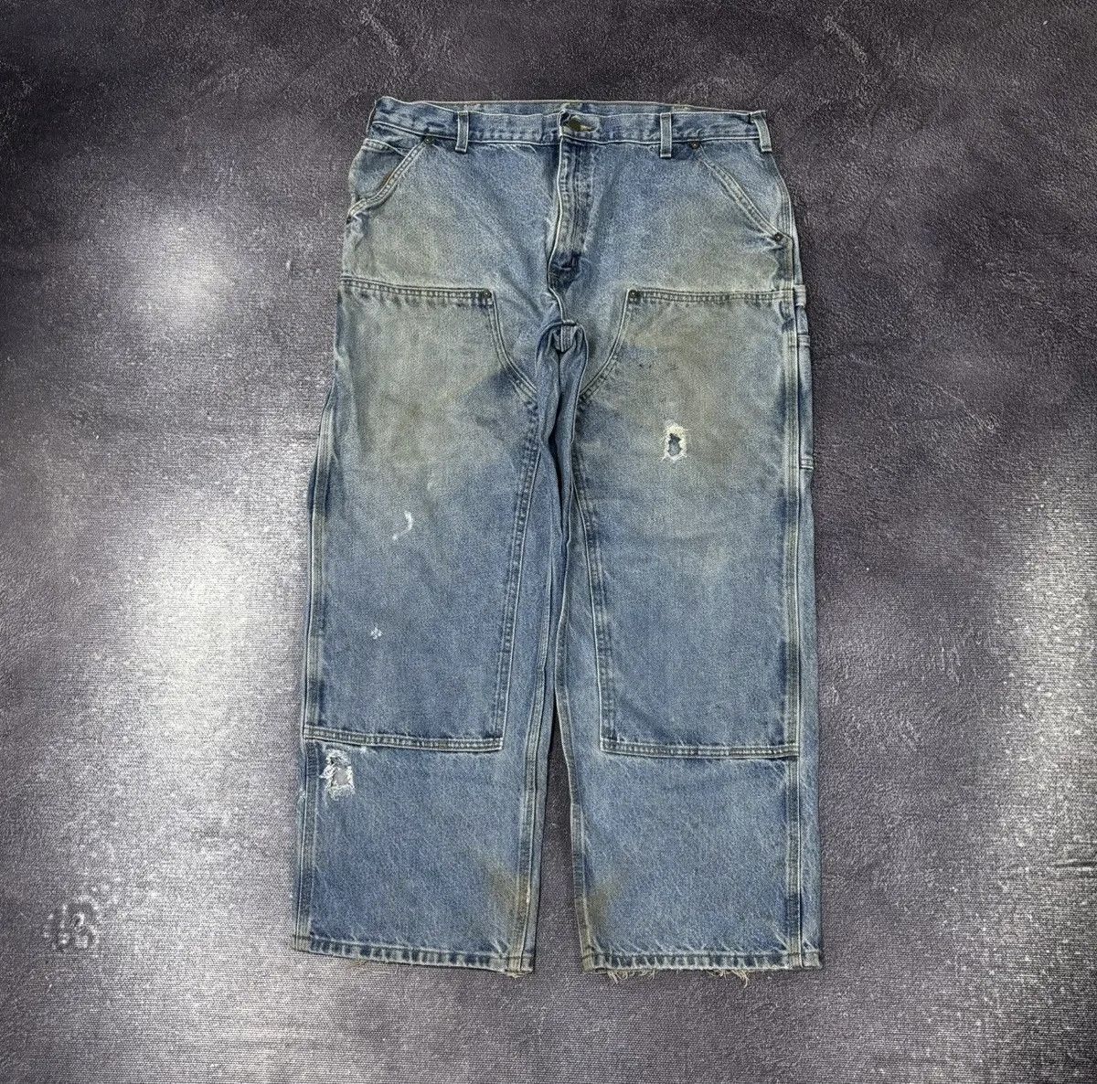 Carhartt × Vintage Vintage Carhartt Double Knee Denim Faded Hype Baggy Jeans Size US 38 / EU 54 - 1 Thumbnail