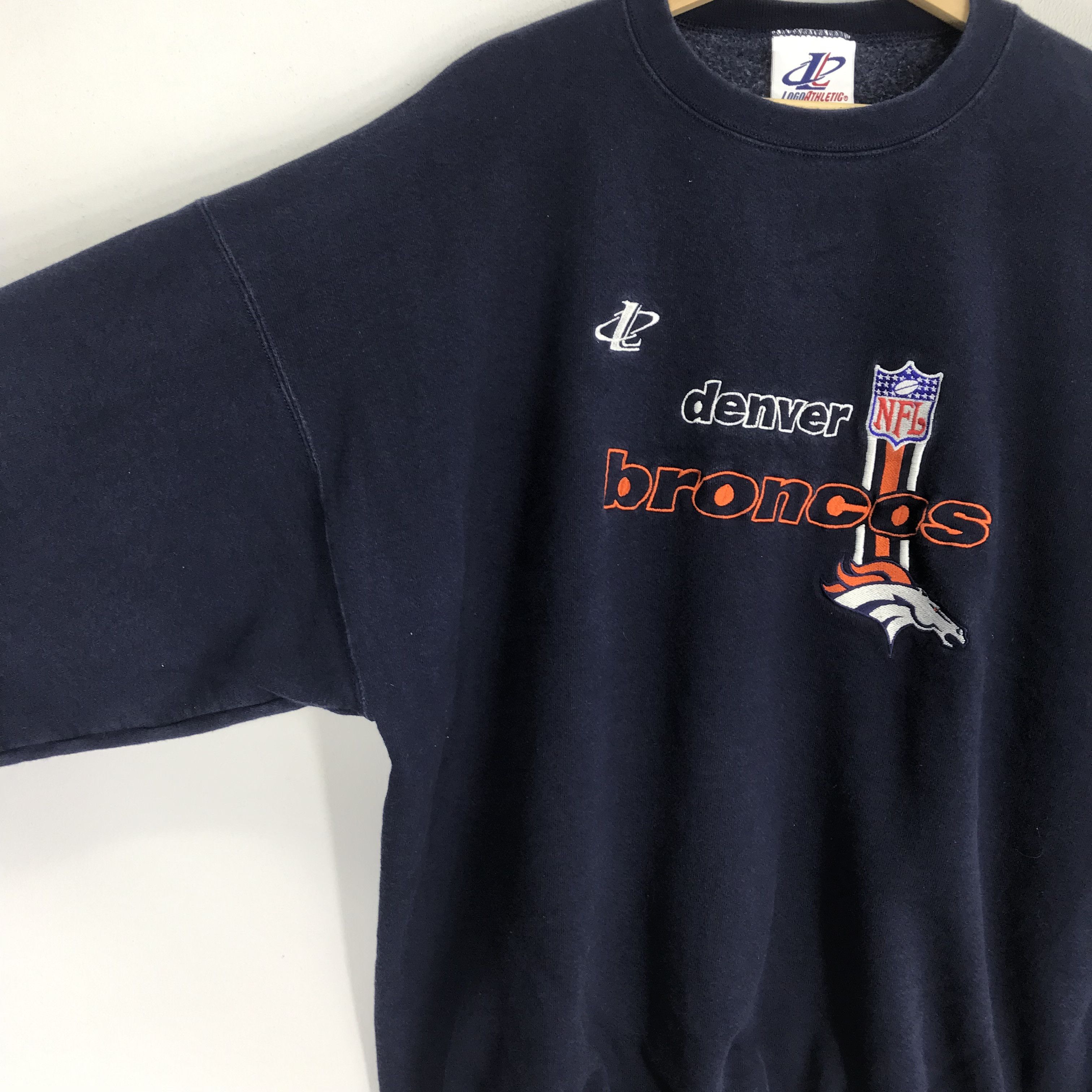 Logo Athletic Vintage 90s Denver Broncos Sweatshirt - 157 Size US XL / EU 56 / 4 - 4 Thumbnail