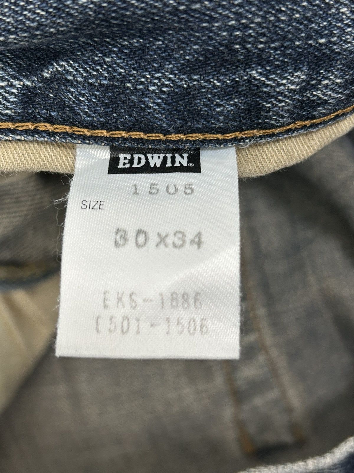 Edwin Vintage Edwin 505z Baggy Mud Washed Orange Tab Size US 29 - 19 Thumbnail
