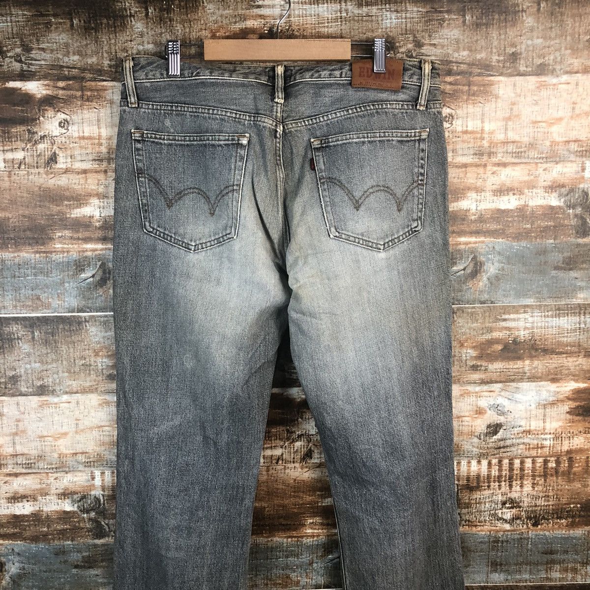 Edwin DL Edwin 503 Black Distressed Denim Pants #C278 Size US 34 / EU 50 - 15 Thumbnail