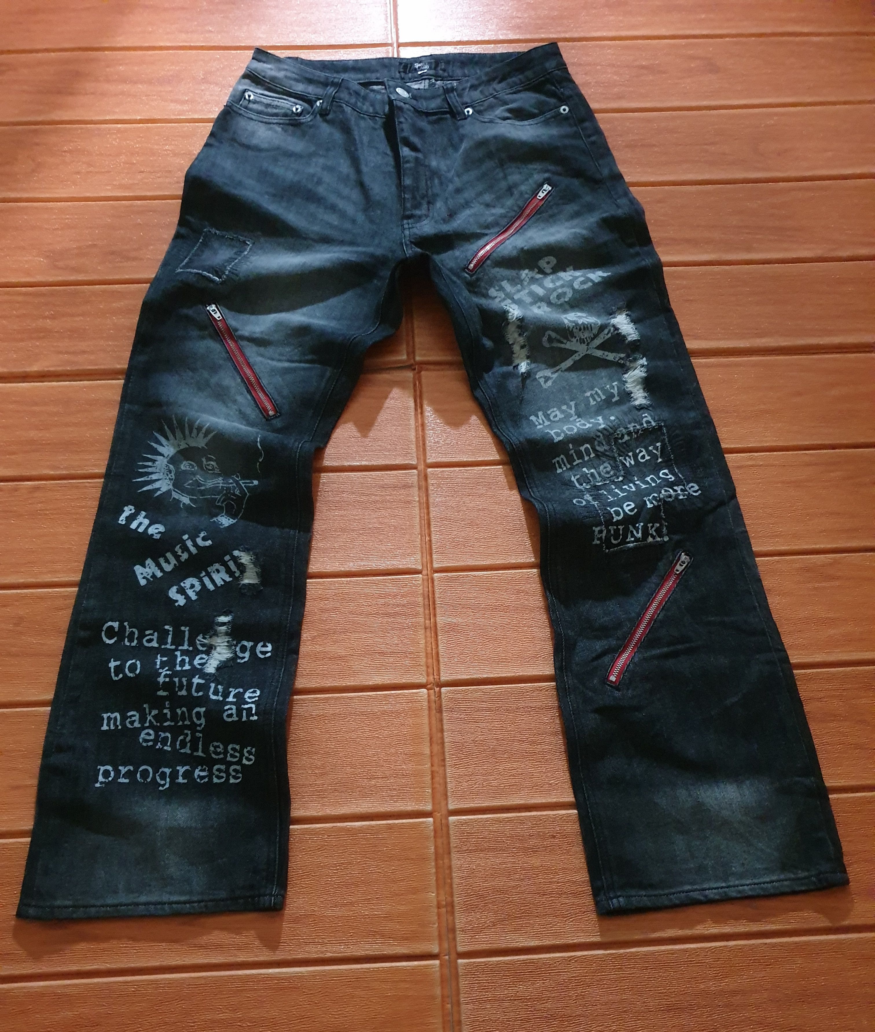 PPFM 🔥Smile Land punk rock Musicians denim pant Size US 30 / EU 46 - 5 Thumbnail