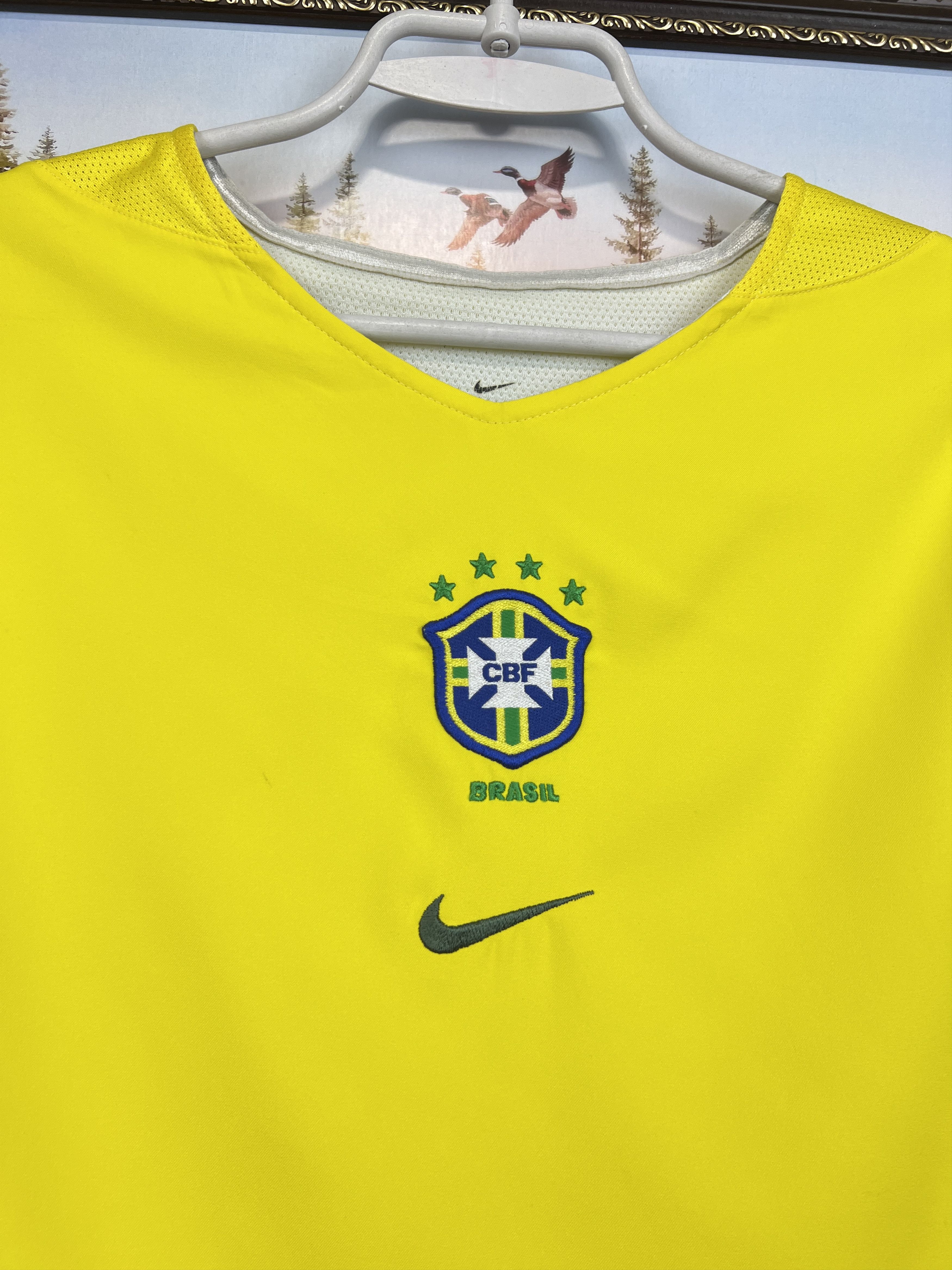 Nike Vintage Brazil Football Train Vest Shirt Jersey Player Issue Size US M / EU 48-50 / 2 - 3 Thumbnail