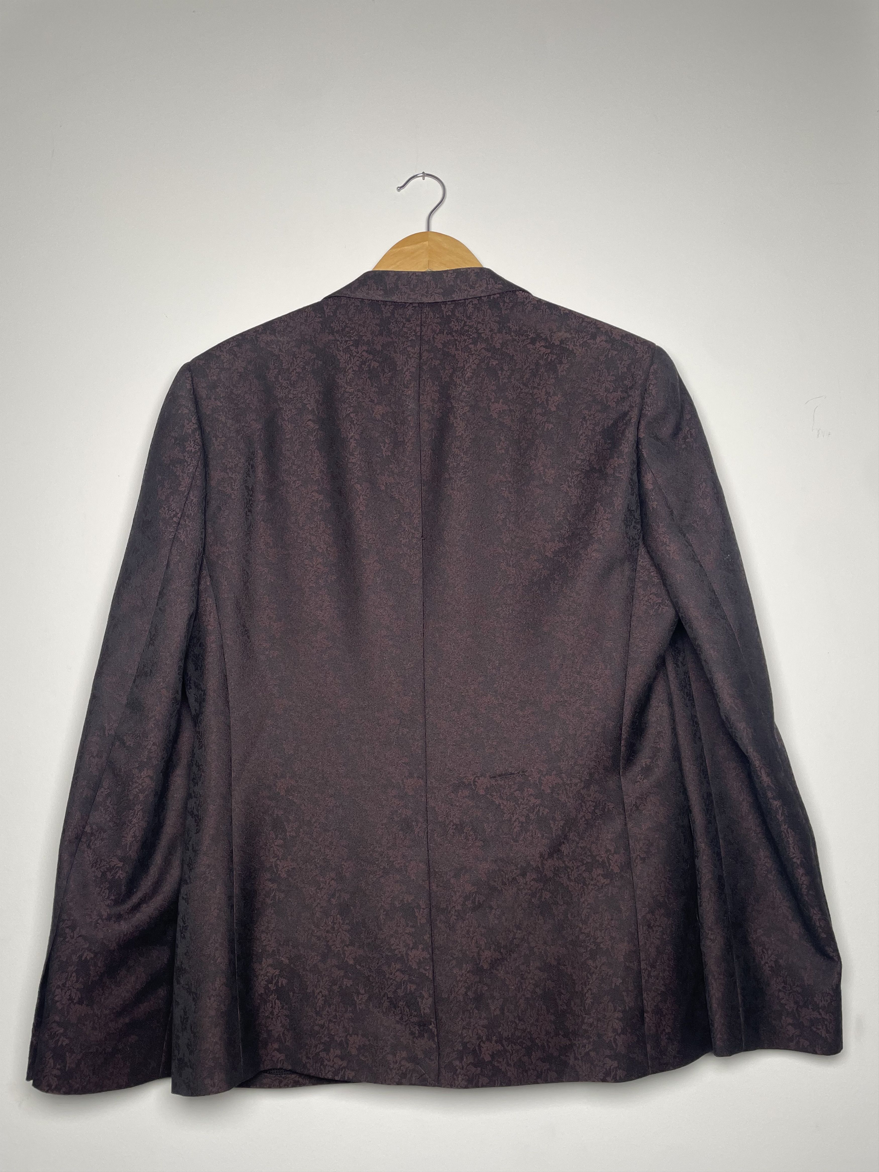 Other Harry Brown London Plum Jacquard Slim Fit Blazer 38S Size 38S - 2 Thumbnail