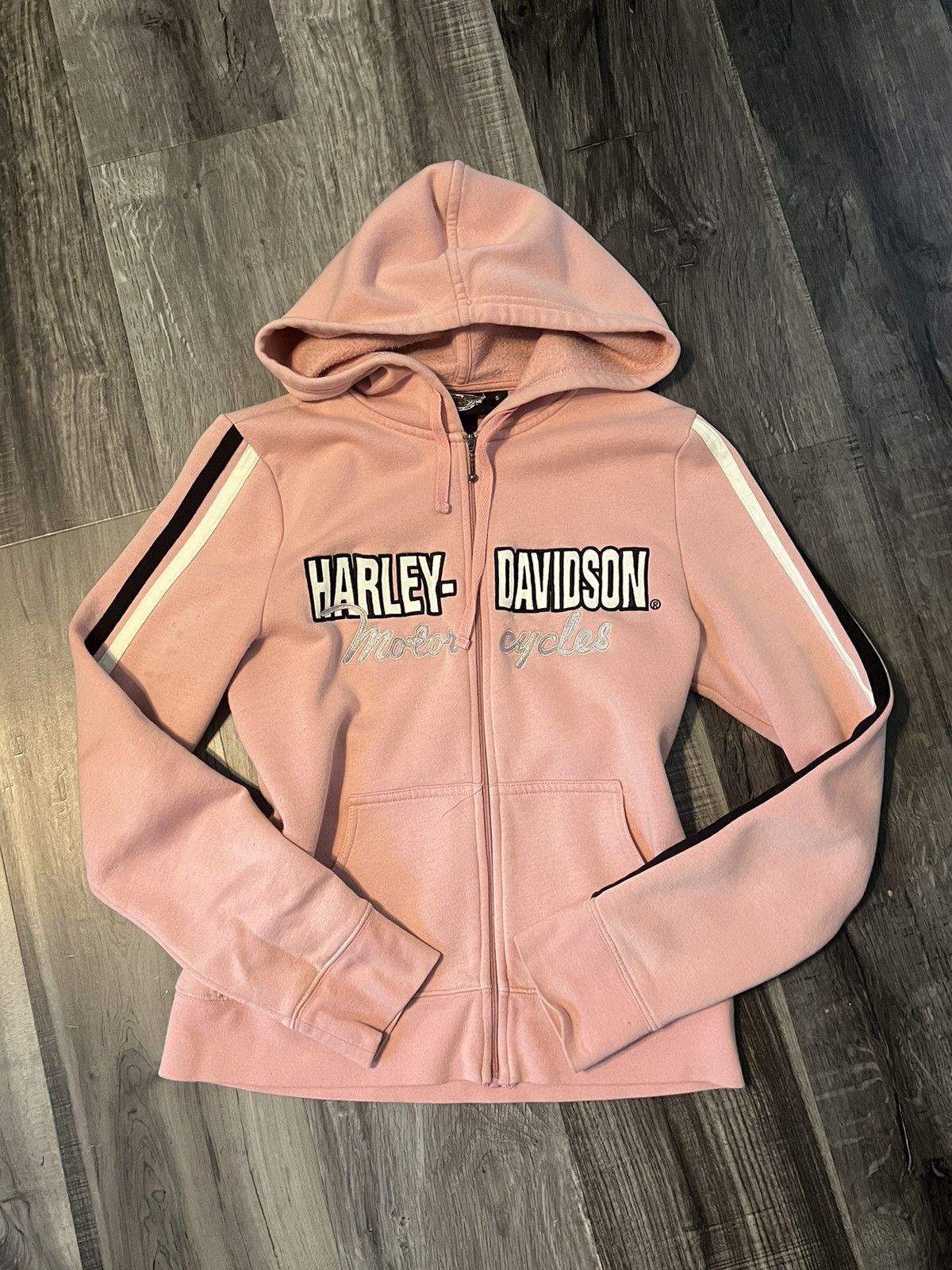 Harley Davidson × Vintage pink harley davidson zip up Size S / US 4 / IT 40 - 1 Thumbnail