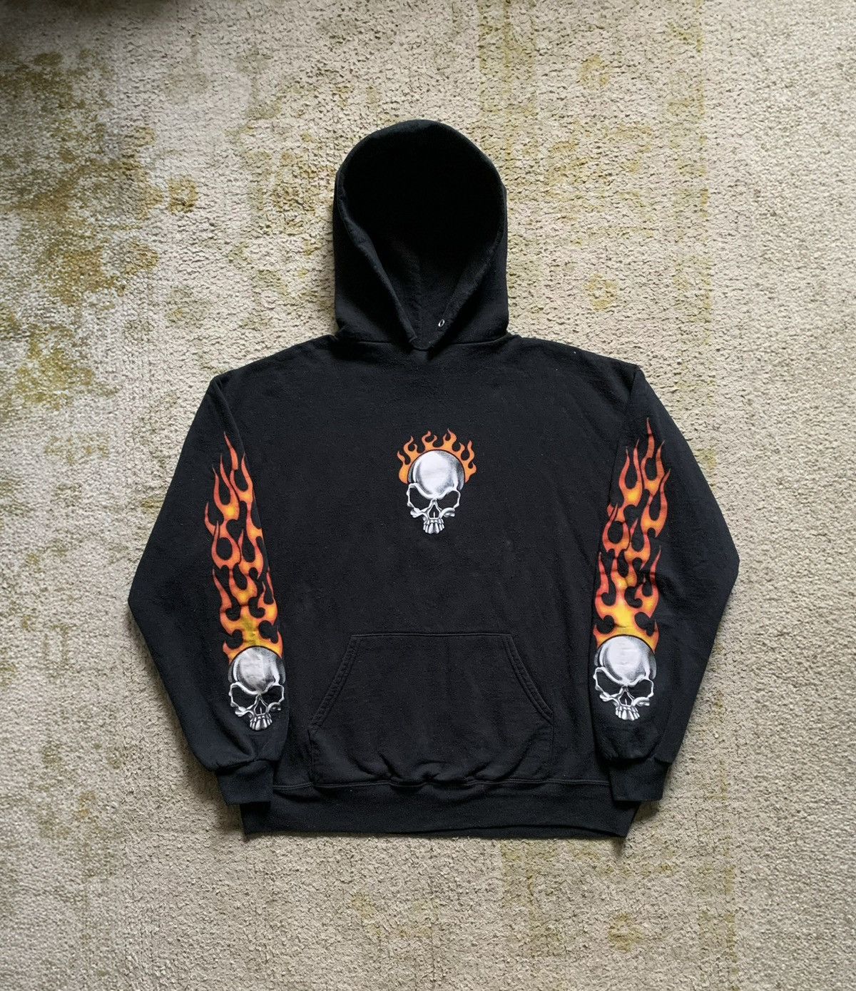 Harley Davidson Jnco Vintage Vintage Jnco Type Harley Davidson Flames Hoodie Grailed