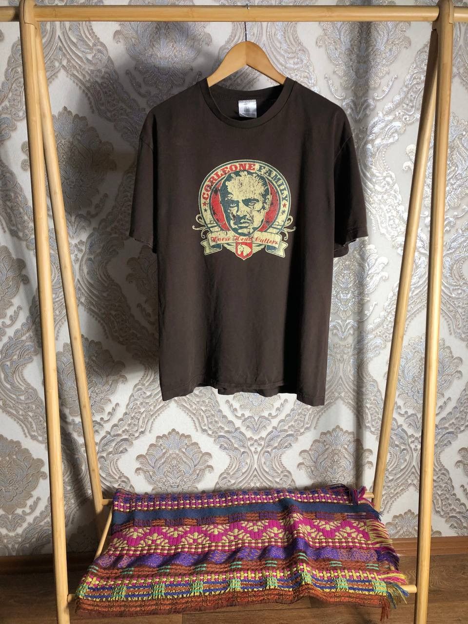 Vintage VERY RARE CORLEONE FAMELY DOUBLE PRINTED BIG LGOG T-SHIRT Size US L / EU 52-54 / 3 - 1 Thumbnail