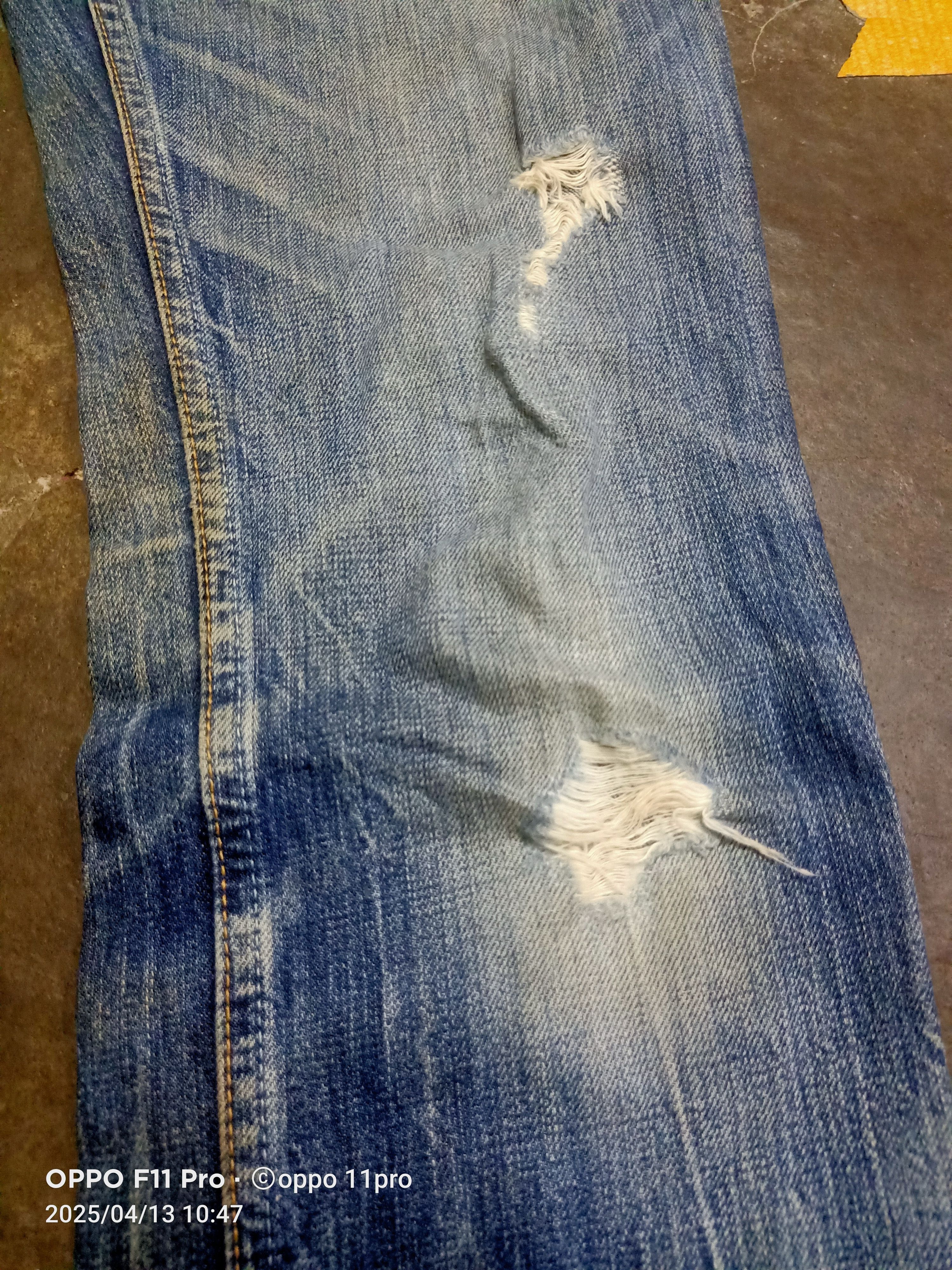 Levi's × Vintage Levis 501 Vtg Y2k Denim Vintage Distressdenim Mudwash Size US 28 / EU 44 - 7 Thumbnail