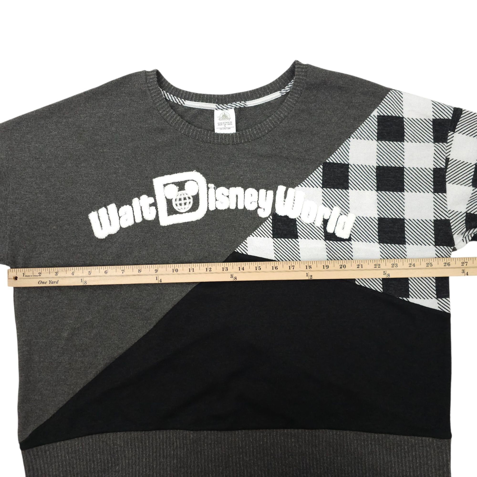 Disney Walt Disney World Buffalo Plaid Sweater Knit Womens Size 2X Size XXL / US 16-18 / IT 52-54 - 4 Thumbnail