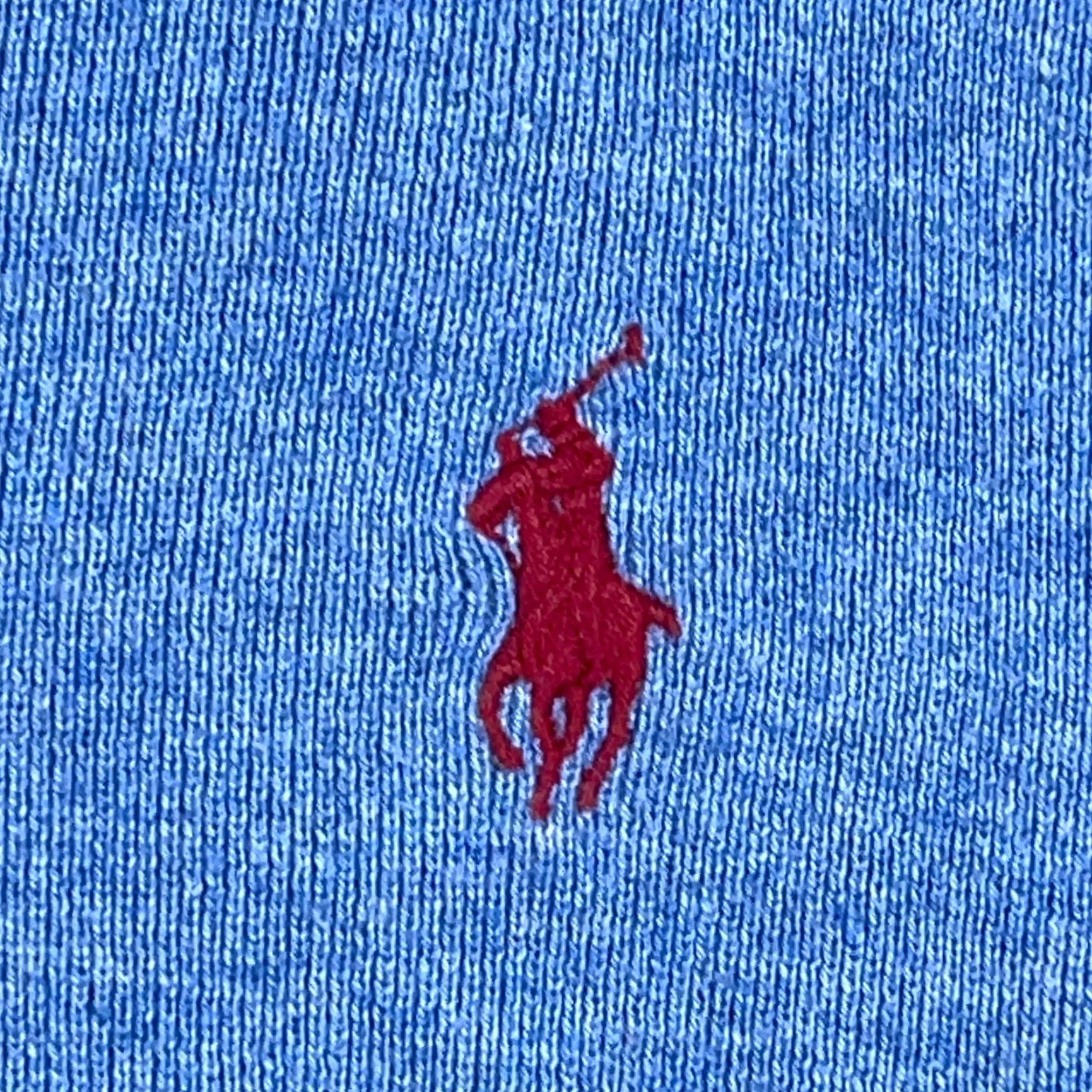 Polo Ralph Lauren Polo Ralph Lauren Sweater Men Medium Blue Red Pony Pima Cotton V-Neck Soft Adult Size US M / EU 48-50 / 2 - 4 Thumbnail