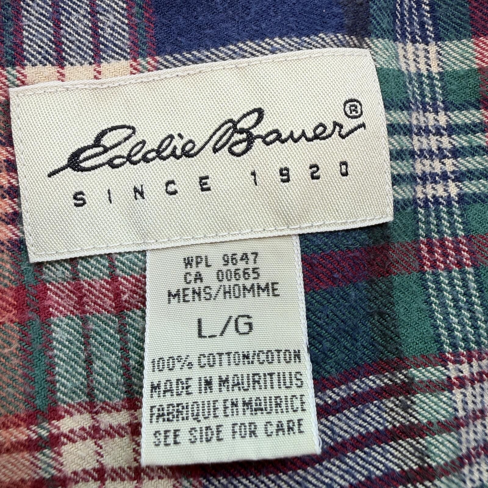 Eddie Bauer Vintage 90s Eddie Bauer Plaid Flannel Button Up Shirt Large Size US XL / EU 56 / 4 - 4 Thumbnail