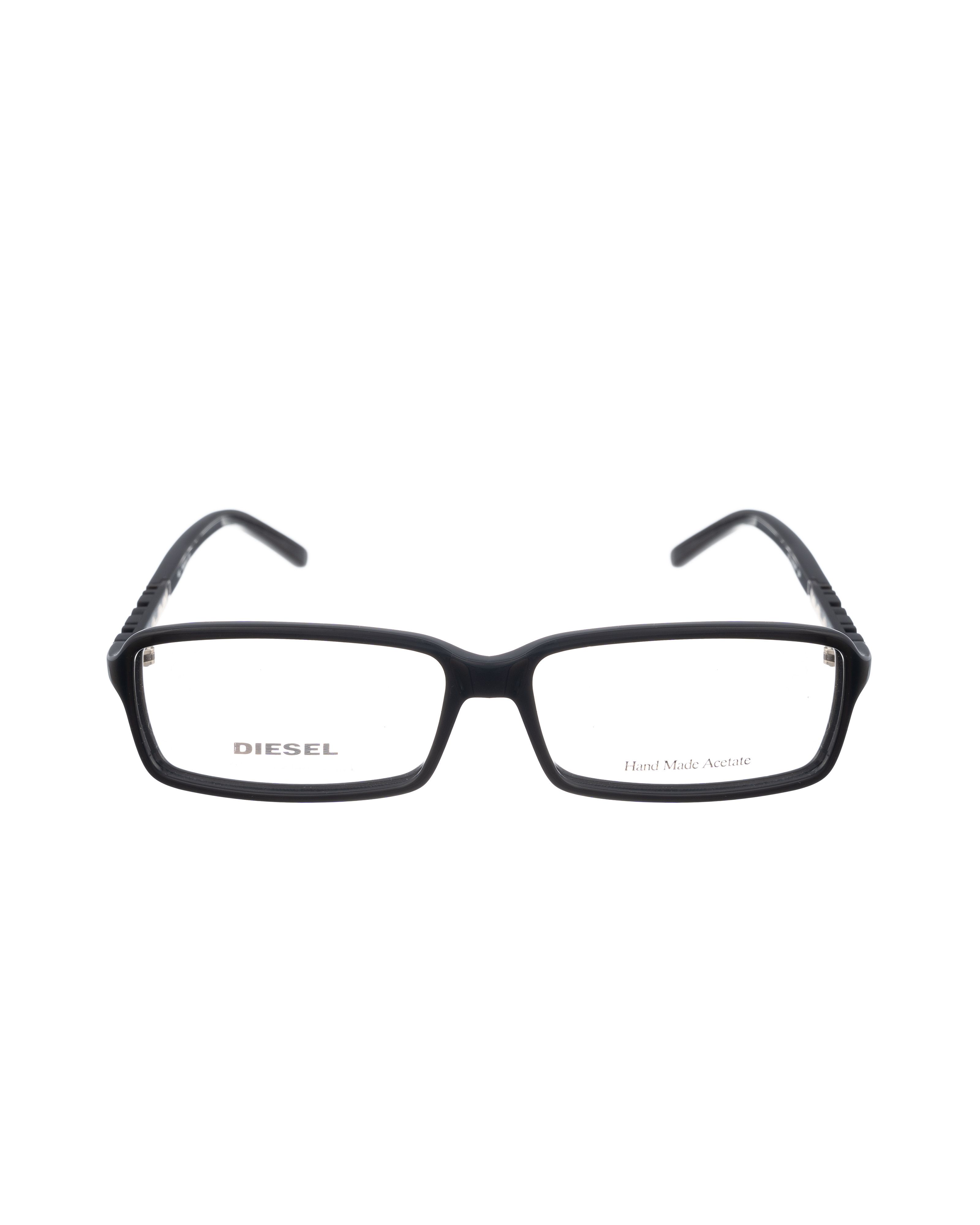 Diesel Diesel 00s Rectangular Black Plastic Glasses with 3D Logo Size ONE SIZE - 1 Thumbnail