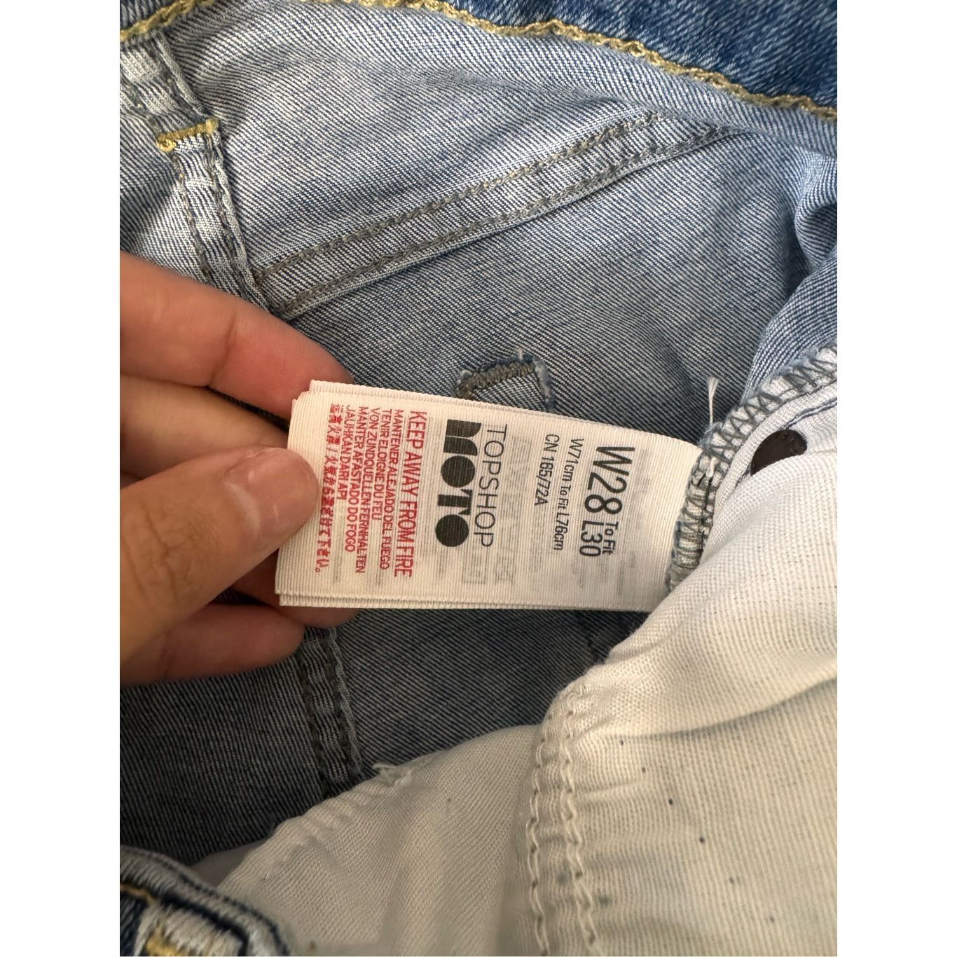 Topshop Topshop Moto Jamie High Waist Distressed Skinny Jeans W28 L3 Size 28" / US 6 / IT 42 - 3 Thumbnail