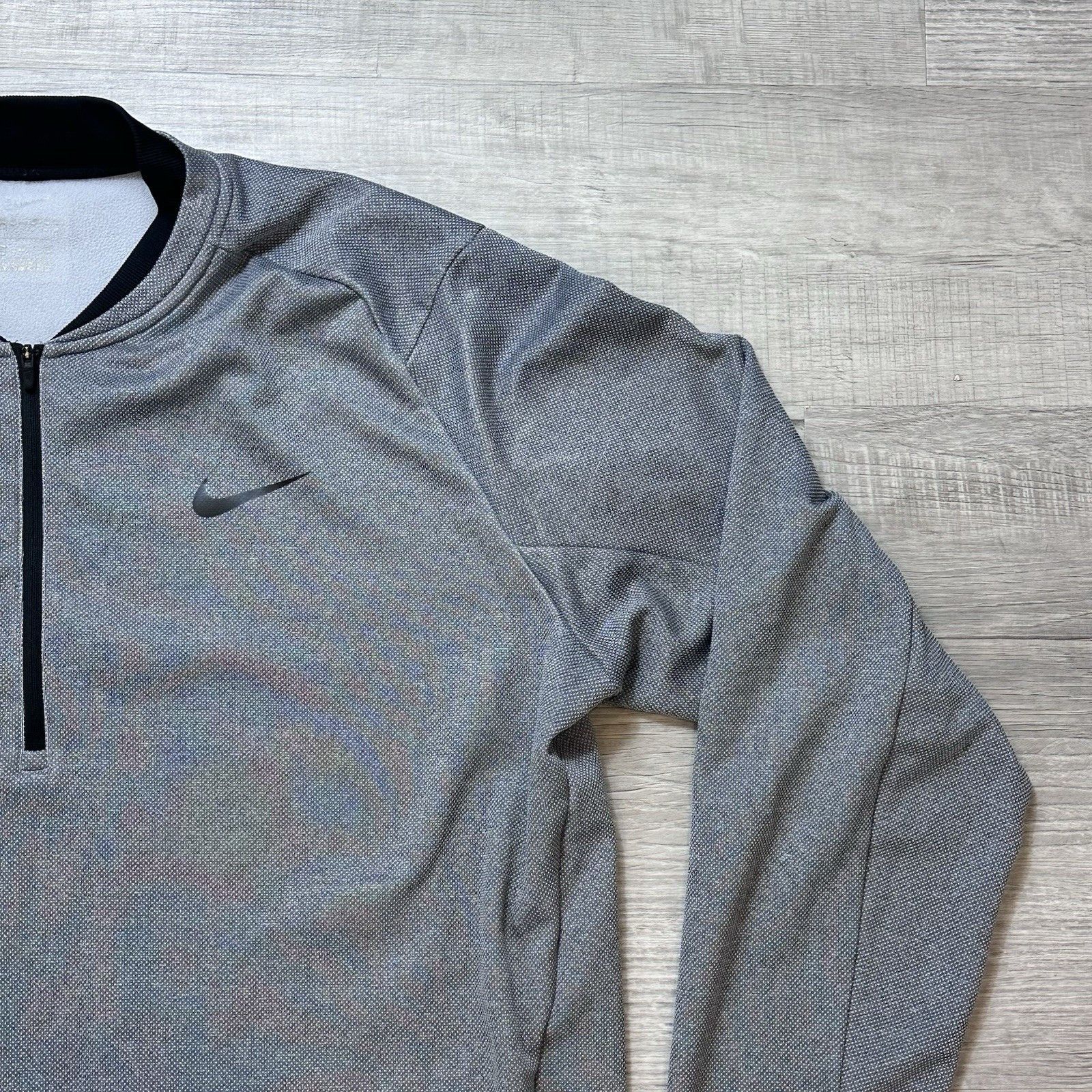 Nike Nike Men's Gray Long Sleeve Therma Dri Fit 1/4 Zip XL Size US XL / EU 56 / 4 - 4 Thumbnail