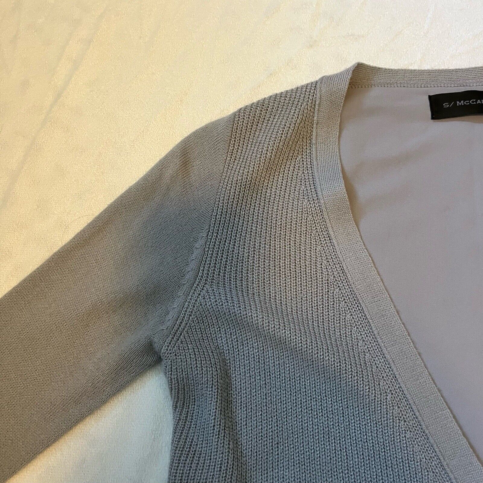 Stella McCartney Stella McCartney Womens Sweater Gray Long Sleeve Button Down Size S / US 4 / IT 40 - 4 Thumbnail