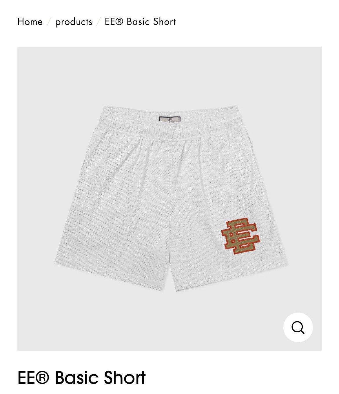 image of Eric Emanuel White W Gold Ee San Fran 49Ers Shorts Large, Men's (Size 32)