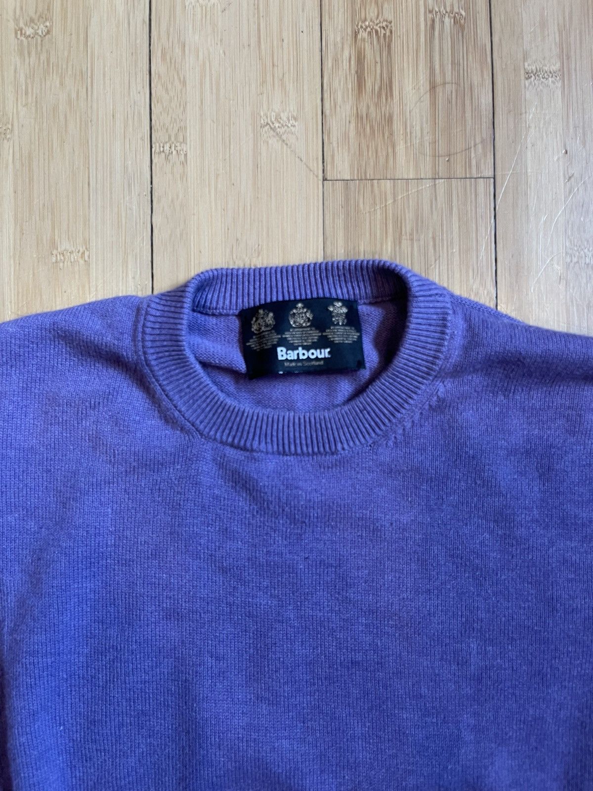 Barbour Barbour Sweater Made in Scotland Lilac Size US M / EU 48-50 / 2 - 3 Thumbnail