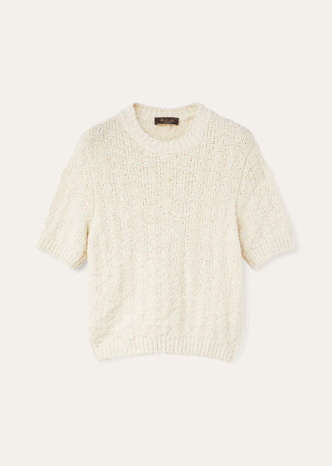 Loro Piana o1w1db10825 FAO2877 Folecchio Crewneck Sweater in Ivory Size L / US 10 / IT 46 - 1 Thumbnail