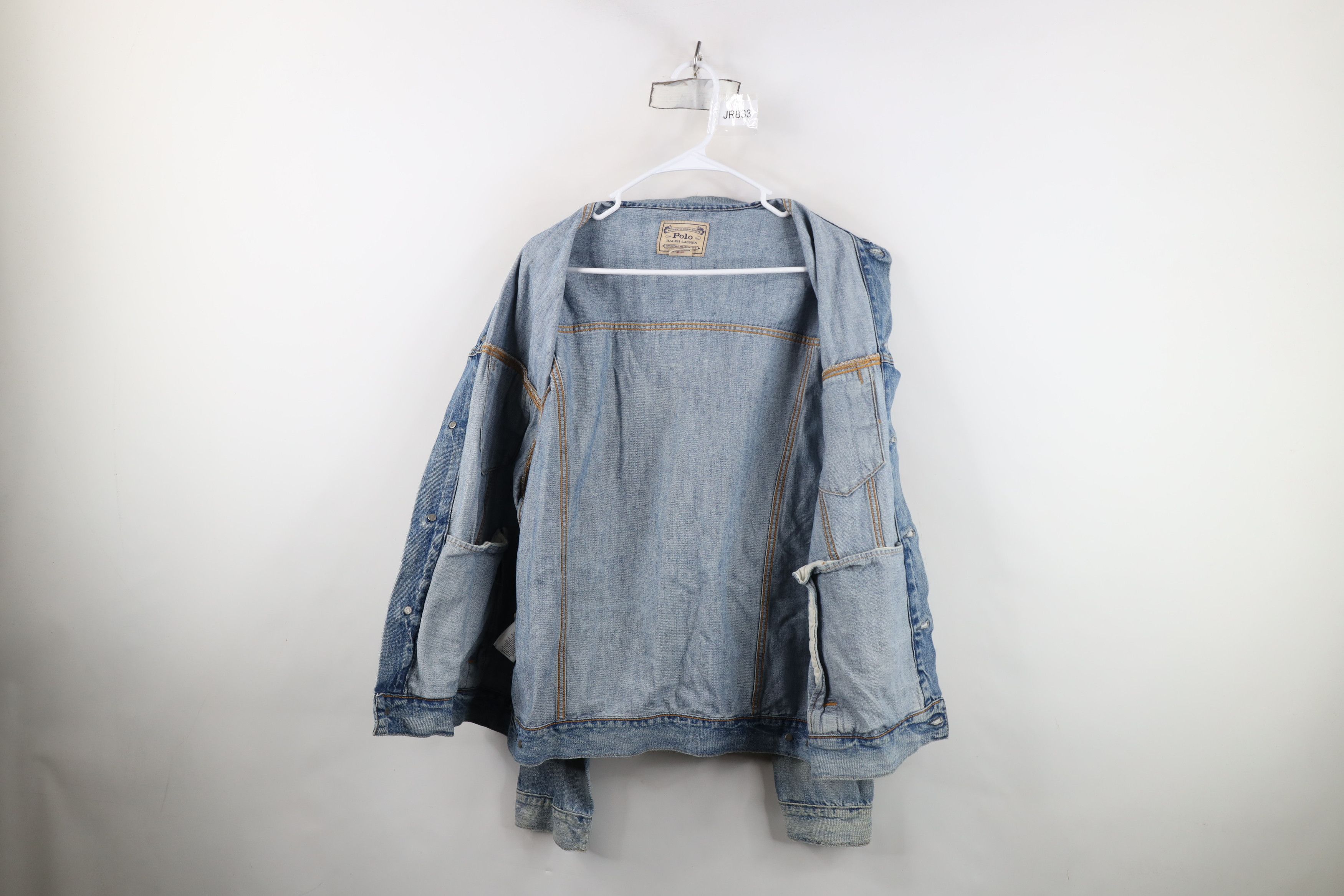 Ralph Lauren Vintage Ralph Lauren Spell Out Denim Jean Trucker Jacket Size US L / EU 52-54 / 3 - 10 Thumbnail