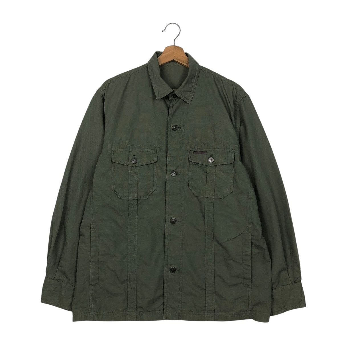 Japanese Brand 🔥VINTAGE BUTTON CHORE WORK JACKET CROCODILE ISSEY MIYAKE Size US L / EU 52-54 / 3 - 3 Thumbnail