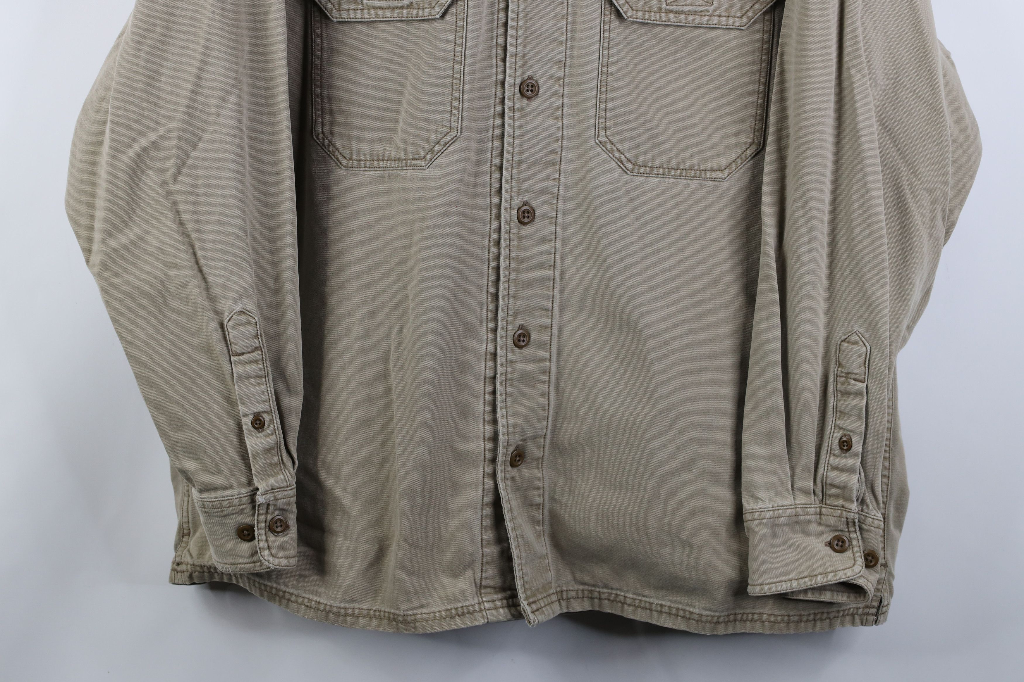 Gap Vintage 90s Gap Heavyweight Collared Button Shirt Beige Size US M / EU 48-50 / 2 - 3 Thumbnail
