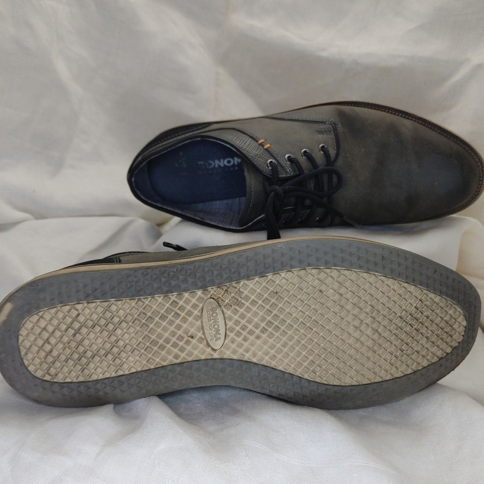Sonoma Sonoma Mens Freer Gray LaceUp Dress/Casual Shoes 9.5 M Size US 9.5 / EU 42-43 - 2 Thumbnail