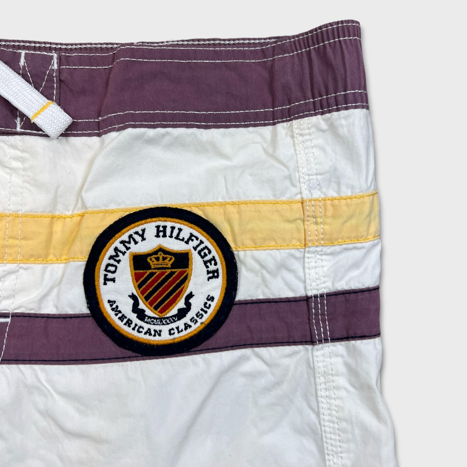 Tommy Hilfiger × Vintage Tommy Hilfiger Shorts XL American Lined Swimming Trunks Pant Size US 34 / EU 50 - 3 Thumbnail