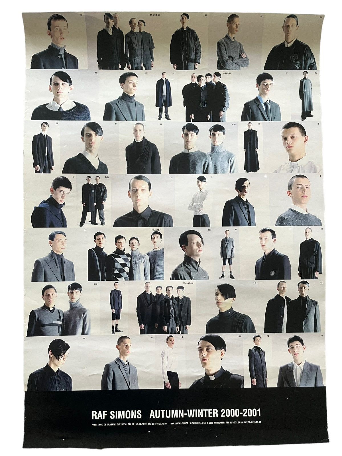 image of Raf Simons Aw00/01 Poster in Black, Men's