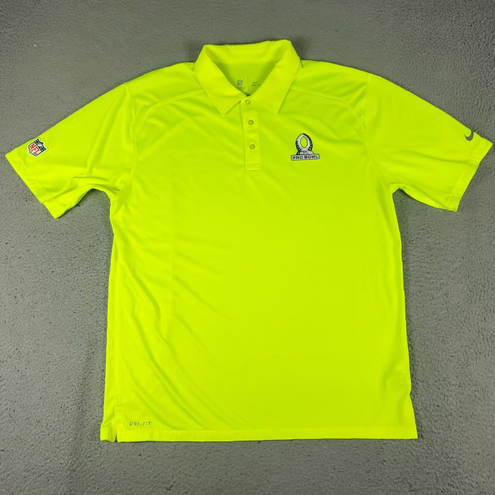 Nike Nike Polo Shirt Mens Large Yellow Pro Bowl Football Casual Short Sleeve Shirt Size US L / EU 52-54 / 3 - 2 Thumbnail