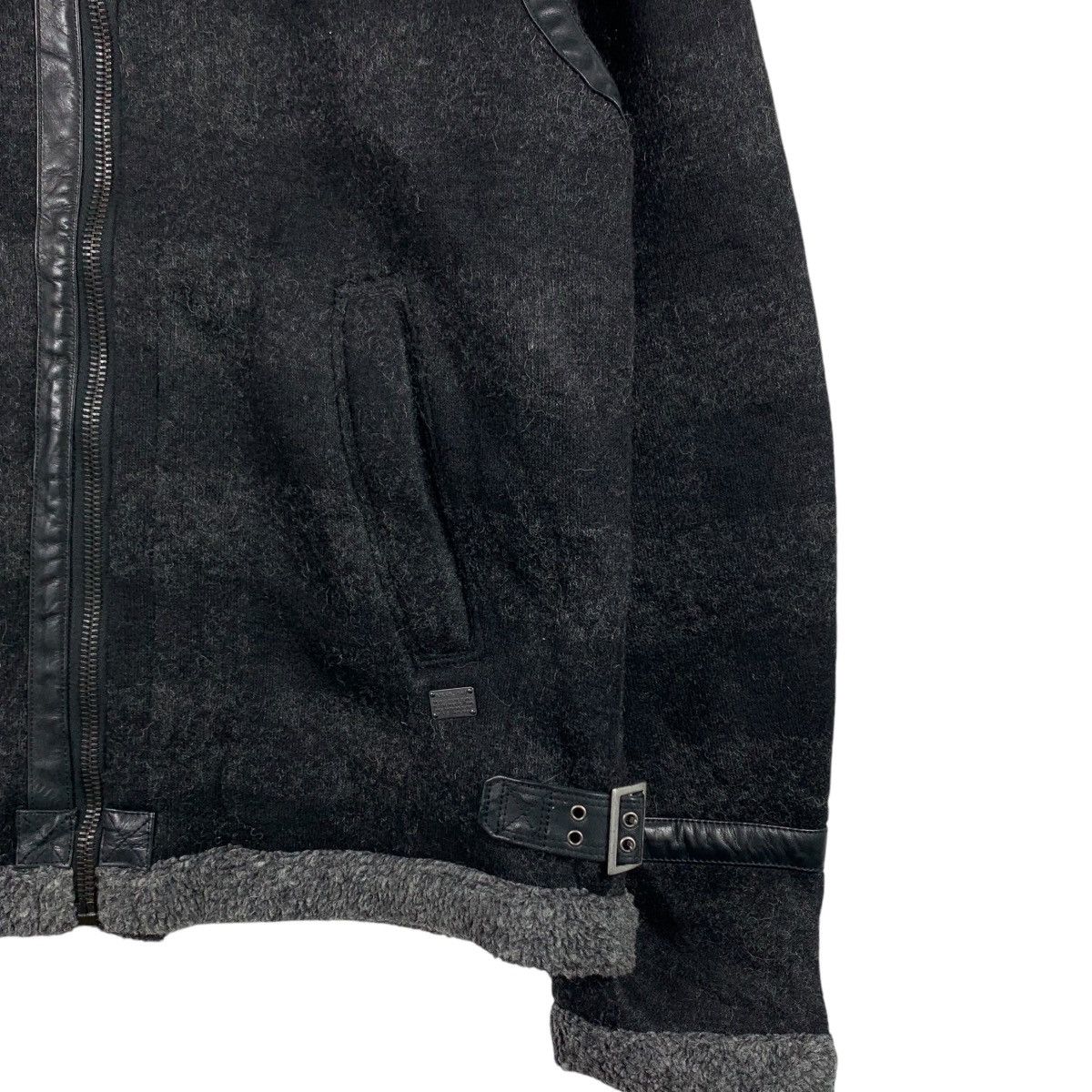 Diesel DIESEL Stripes Leather Winter Bomber Jacket Size US M / EU 48-50 / 2 - 5 Thumbnail