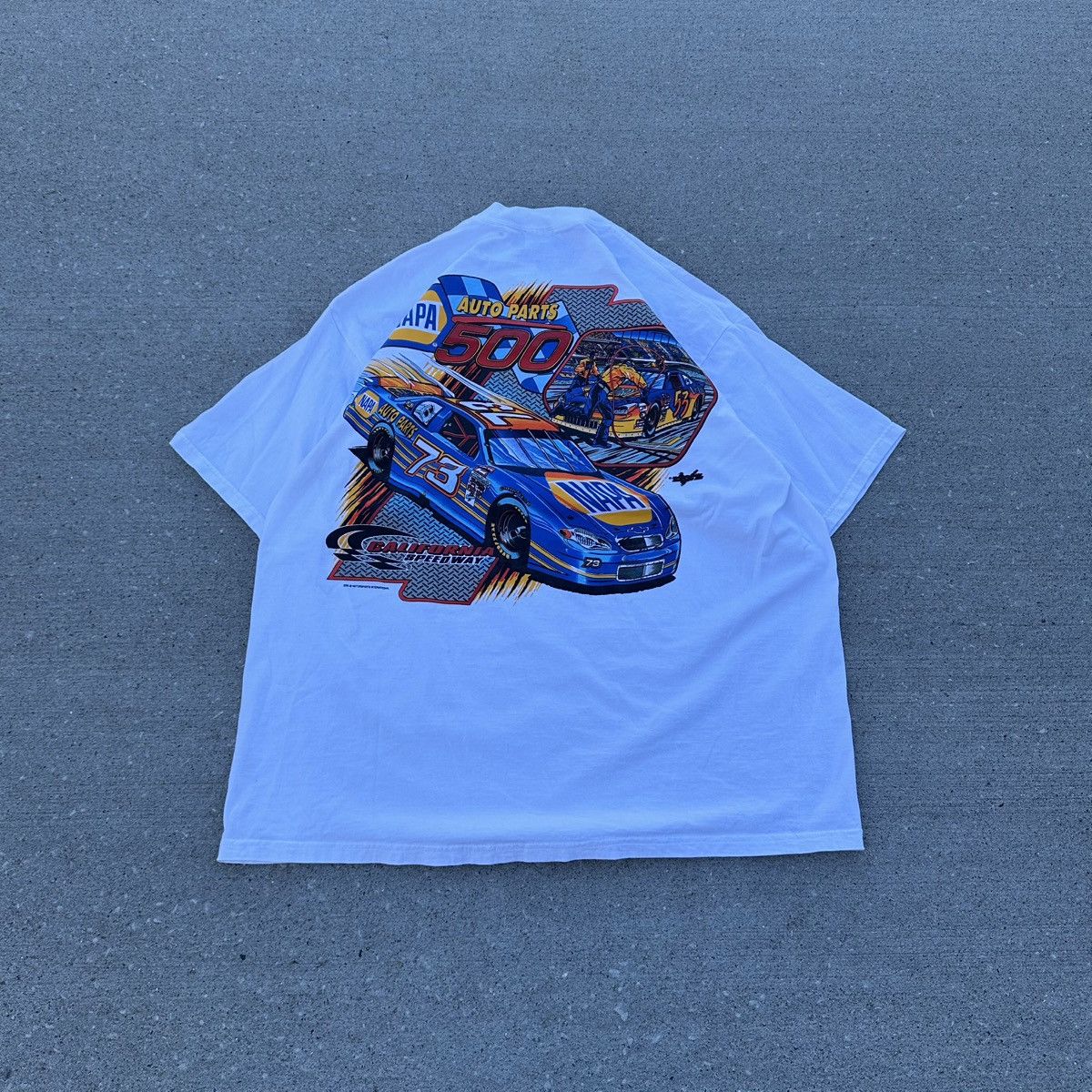 Fruit Of The Loom Vintage 2000 NASCAR NAPA 500 Racing Graphic Tee Size US XXL / EU 58 / 5 - 3 Thumbnail