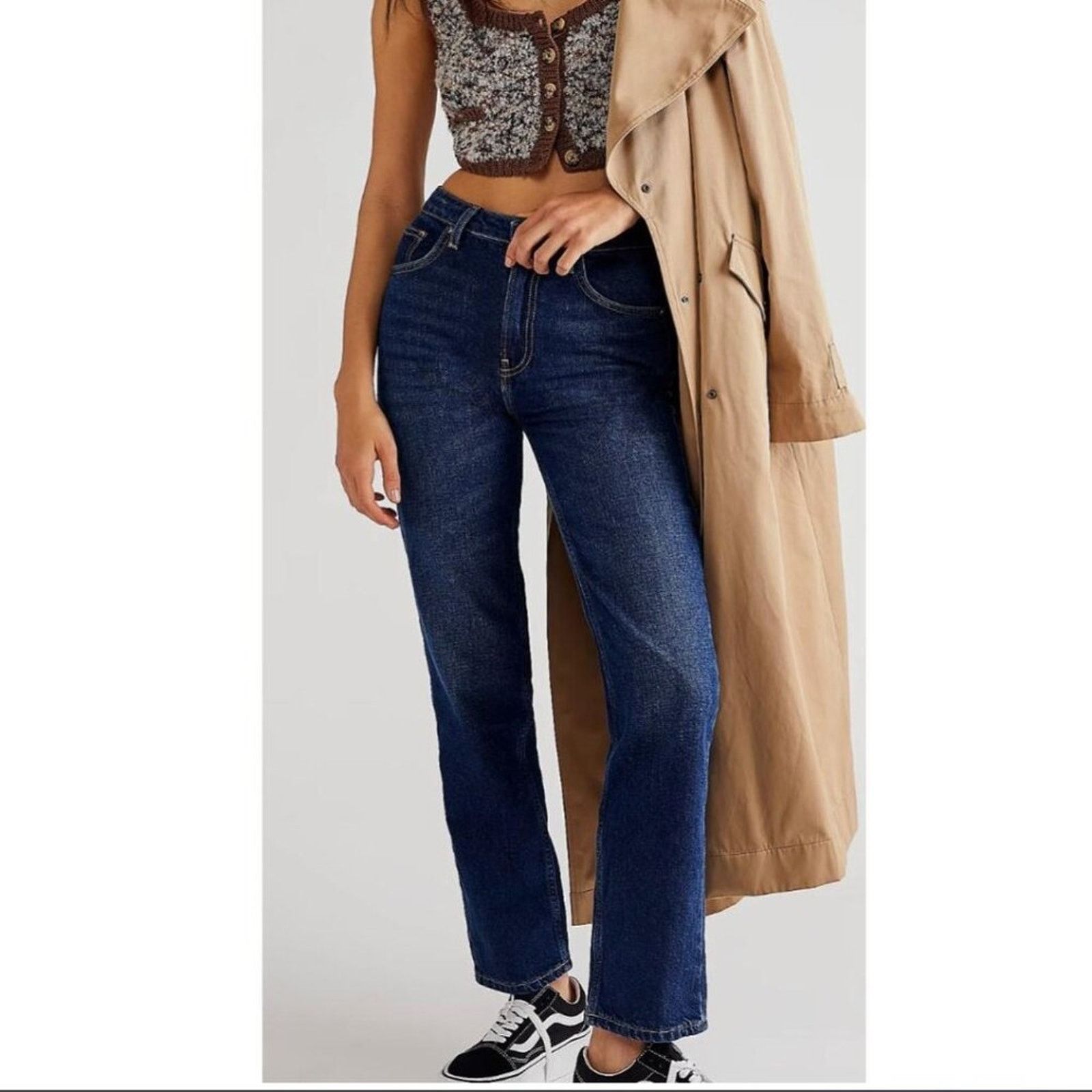 Free People NWT Free People The Pacifica Straight Leg Jean Size 24" / US 00 / IT 34 - 4 Thumbnail