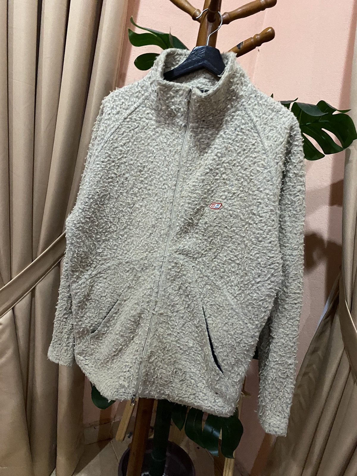 Diesel Vintage DSL Sherpa Fleece Jacket Beige Full-Zip Outdoor Size US M / EU 48-50 / 2 - 2 Thumbnail