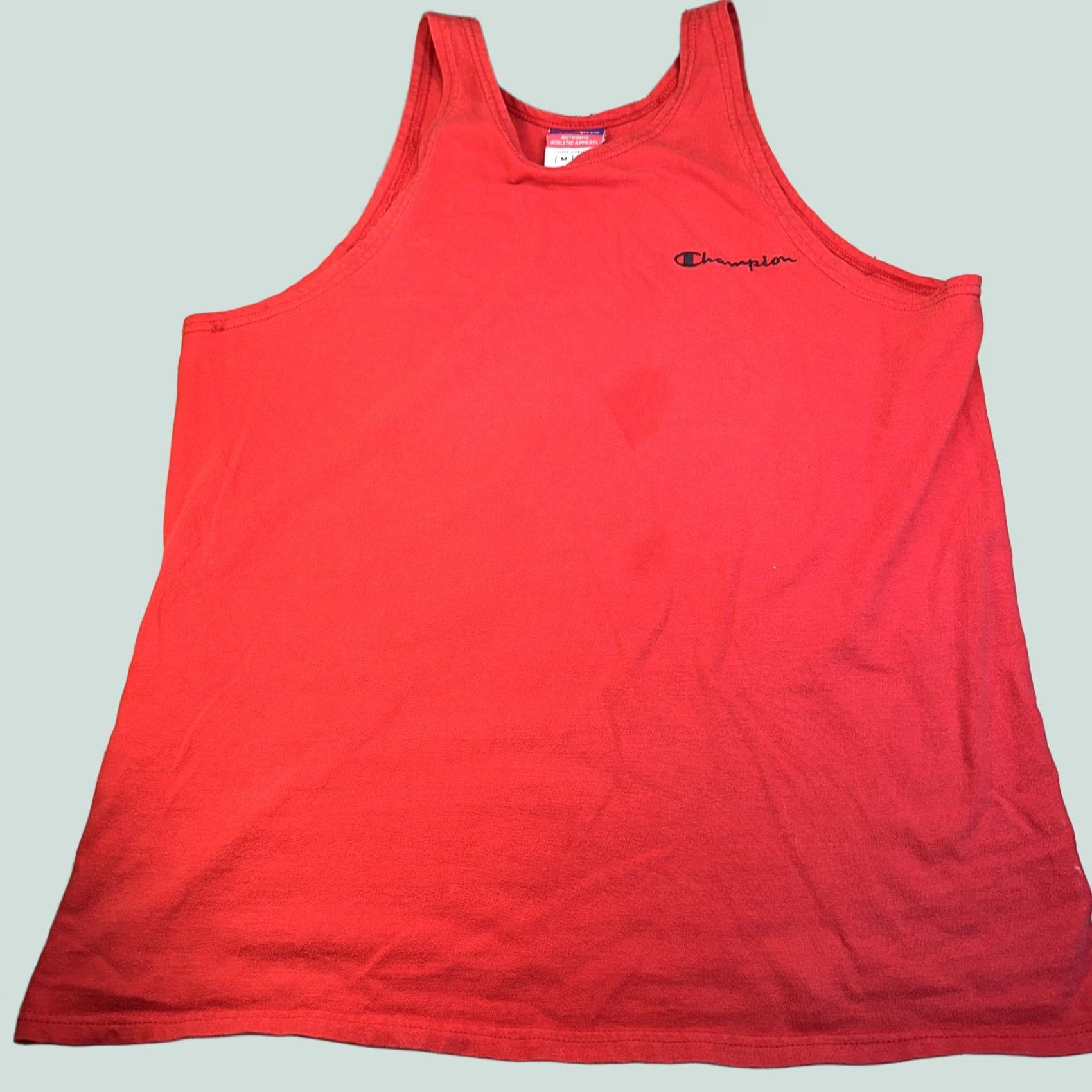 Champion VINTAGE Champion Tank Top Men M Red Script Logo 90s Regular Short Sleeve? Size US M / EU 48-50 / 2 - 1 Thumbnail